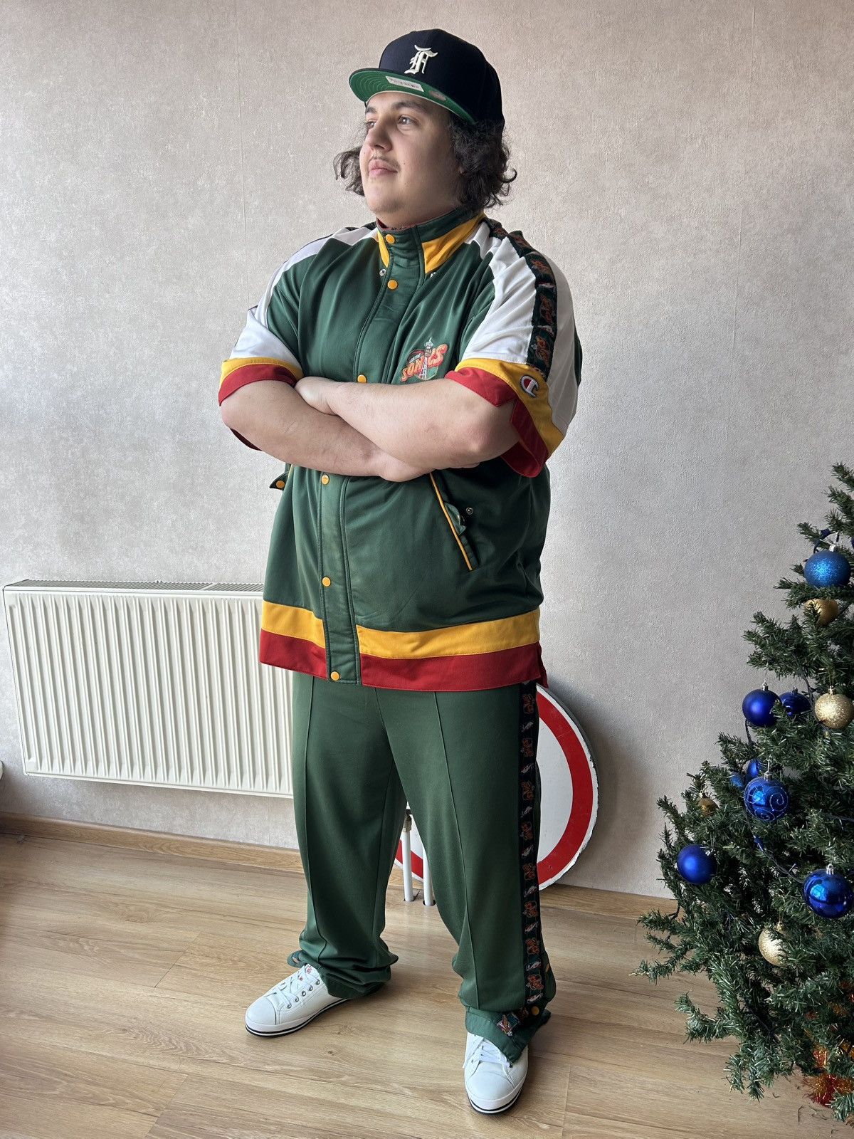 Champion Y2K 90s NBA Champion Seattle Supersonics Warm up Suit Size US XL / EU 56 / 4 - 3 Thumbnail