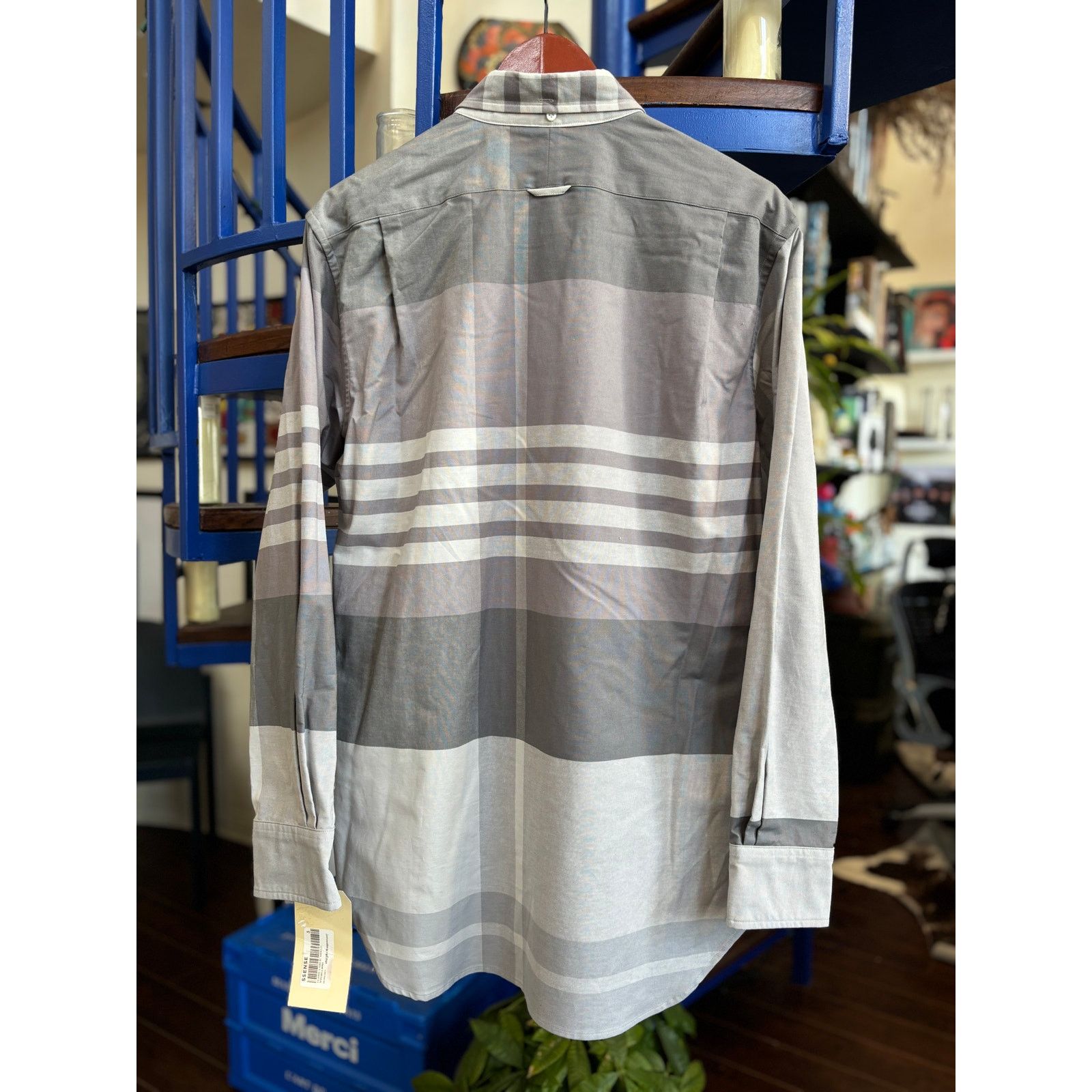 Thom Browne Thom Browne Grey Plaid Oxford Button Down (XXL/5) NEVER WORN Size US XXL / EU 58 / 5 - 2 Thumbnail