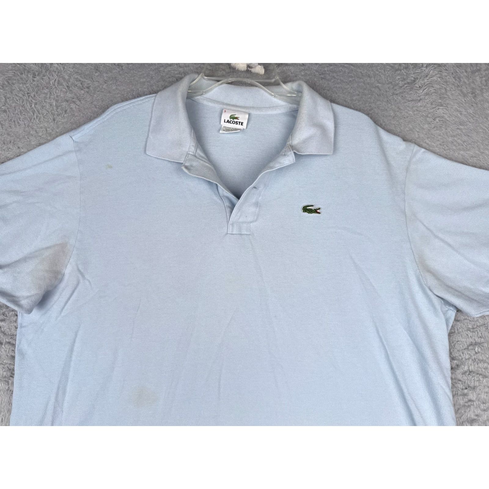 Lacoste Lacoste Polo Shirt Men 9 Blue Short Sleeve 100% Cotton Croc Logo Golf read Size US M / EU 48-50 / 2 - 4 Thumbnail
