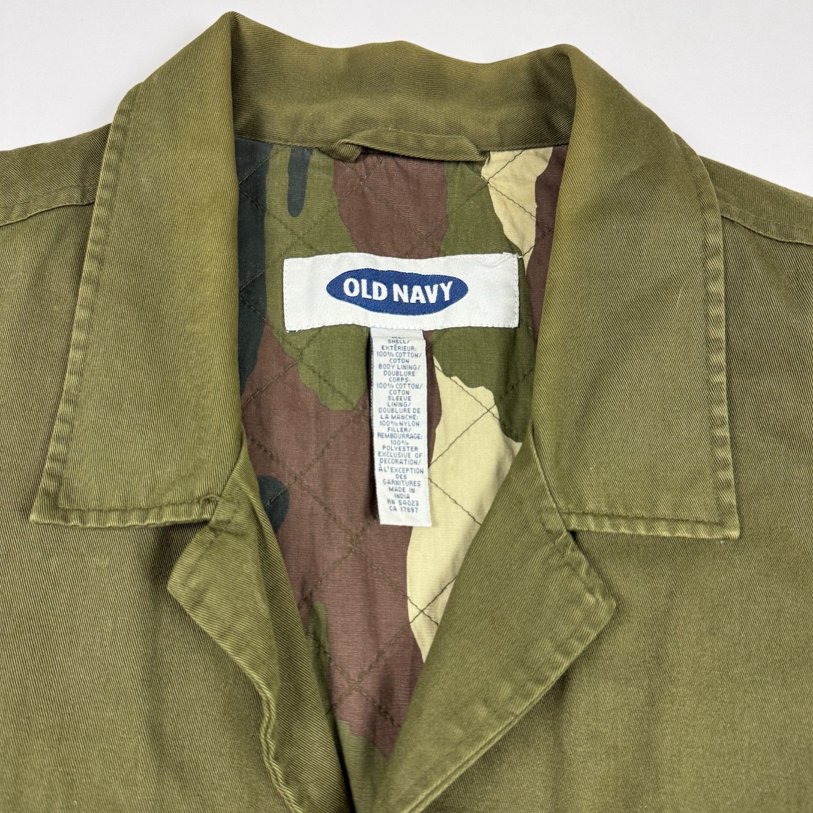 Old Navy Old Navy Field Jacket XL Olive Camo Quilted Military Coat Size US XL / EU 56 / 4 - 5 Thumbnail