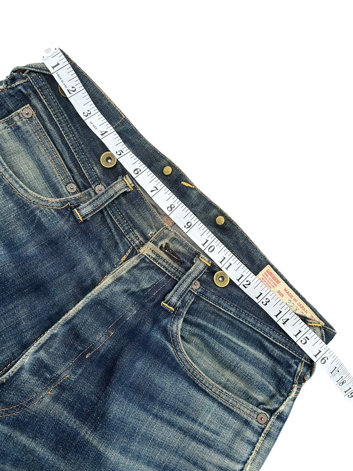 Kapital Buckle Back Vintage Evisu Cowboy Selvedge Distressed Denim Size US 32 / EU 48 - 19 Thumbnail