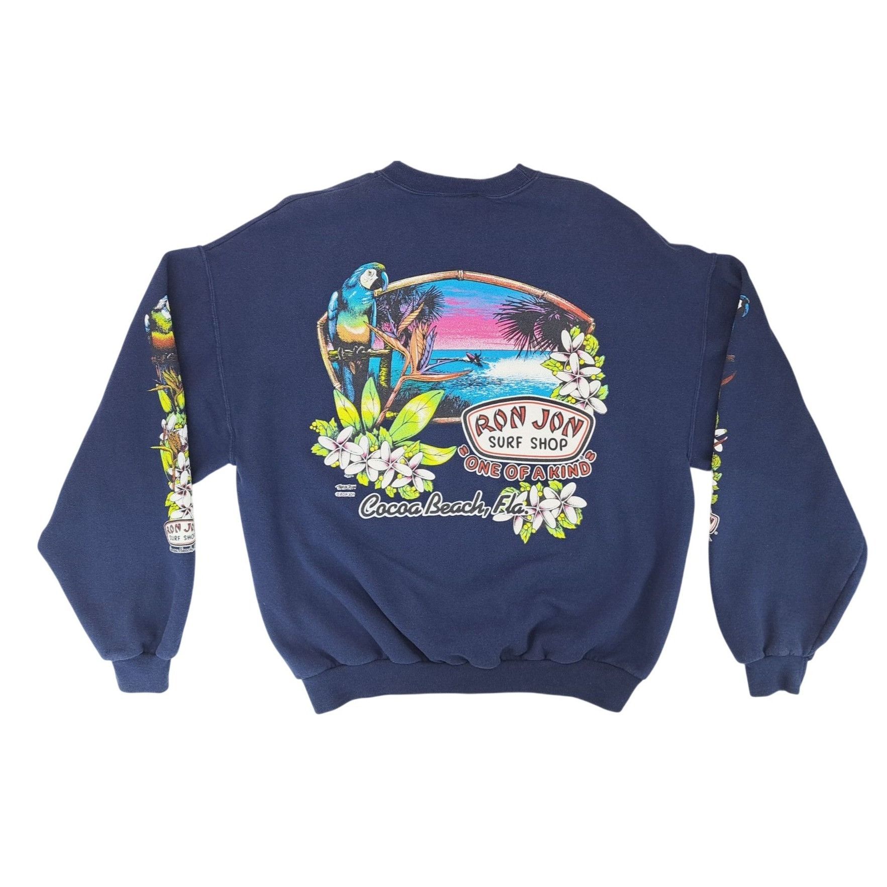 Ron Jon Surf Shop Vintage Ron Jon Cocoa Beach Florida Sweatshirt Navy Blue XL Size US XL / EU 56 / 4 - 2 Thumbnail