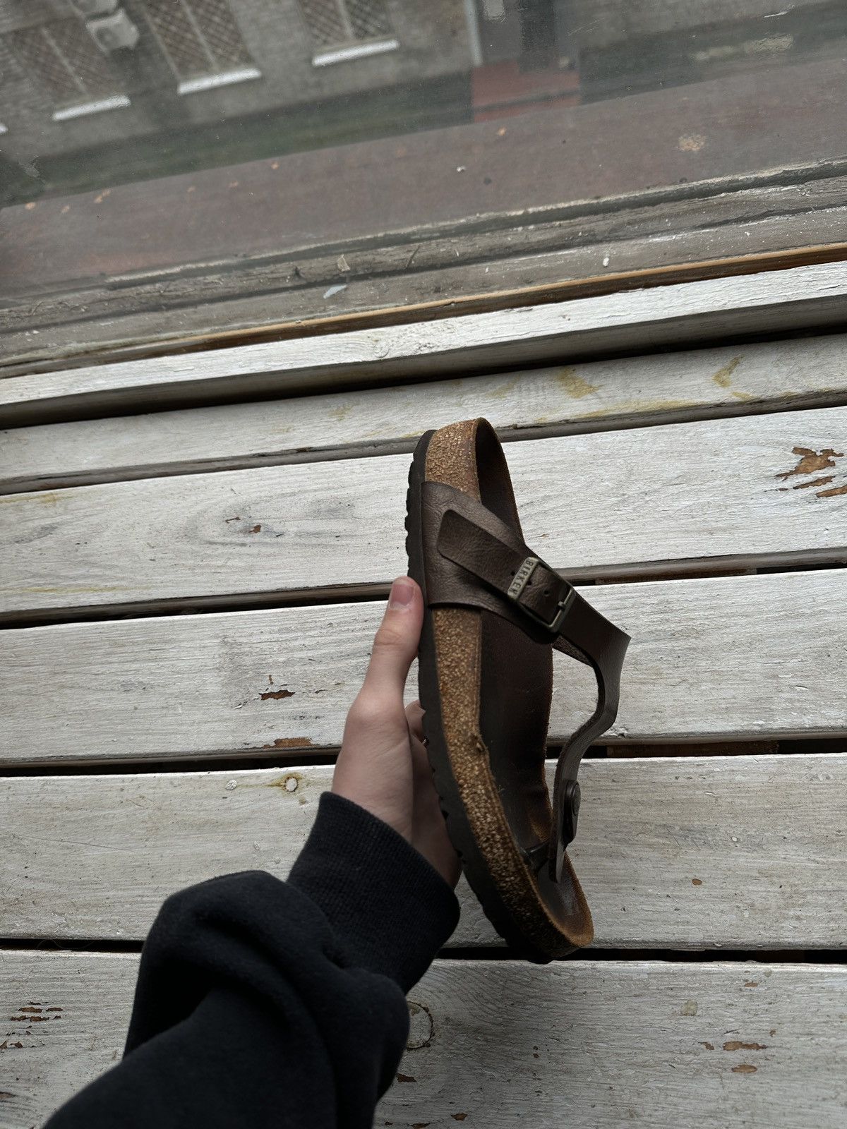 Birkenstock VNTG🚨 BIRKENSTOCK BROWN LUXURY Y2K RARE WOMEN SLIDES Size US 7 / IT 37 - 2 Thumbnail