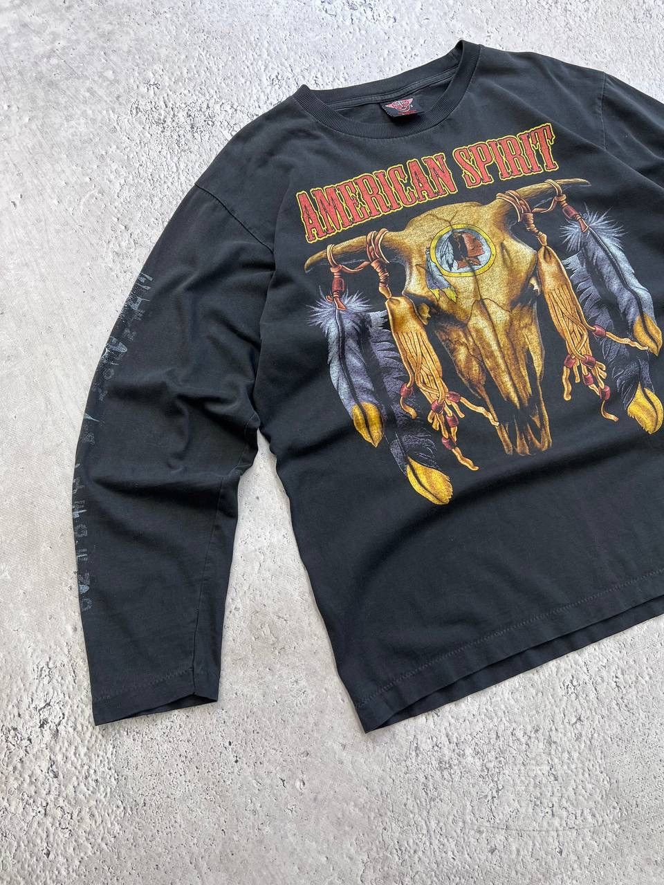 Affliction × Harley Davidson THRASHED & FADED Flames Harley Davidson style Longsleeve Size US L / EU 52-54 / 3 - 2 Thumbnail