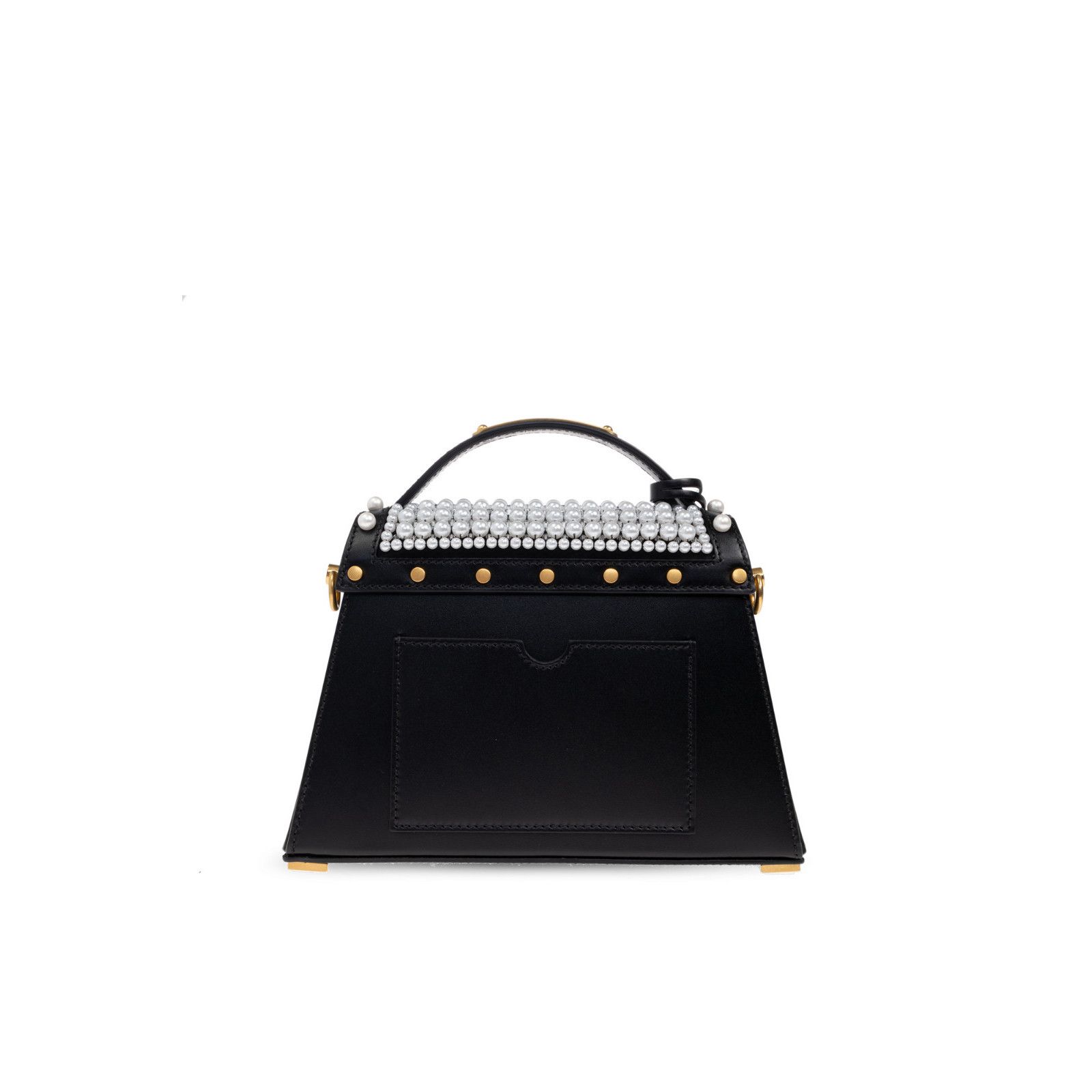 Balmain BALMAIN B-buzz Dynasty $4600 Black Embroidered Satin Shoulde Size ONE SIZE - 2 Thumbnail