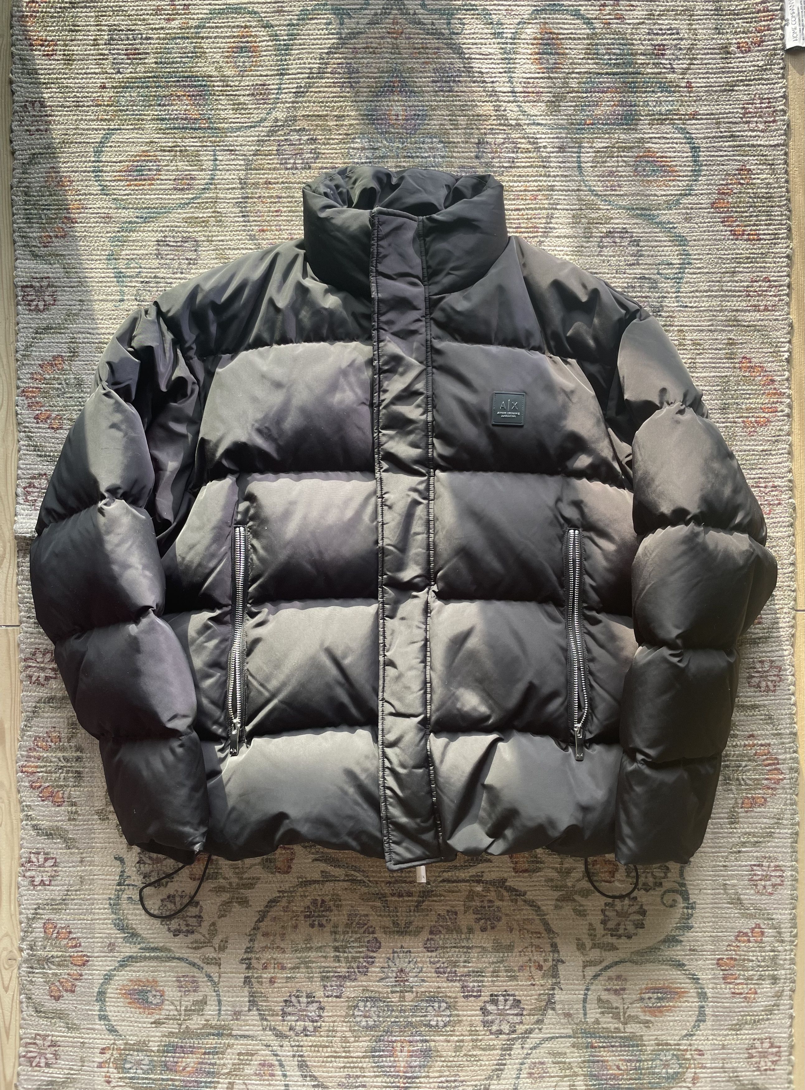 Armani Armani Exchange A|X Black Quilted Puffer Jacket Size US L / EU 52-54 / 3 - 1 Thumbnail