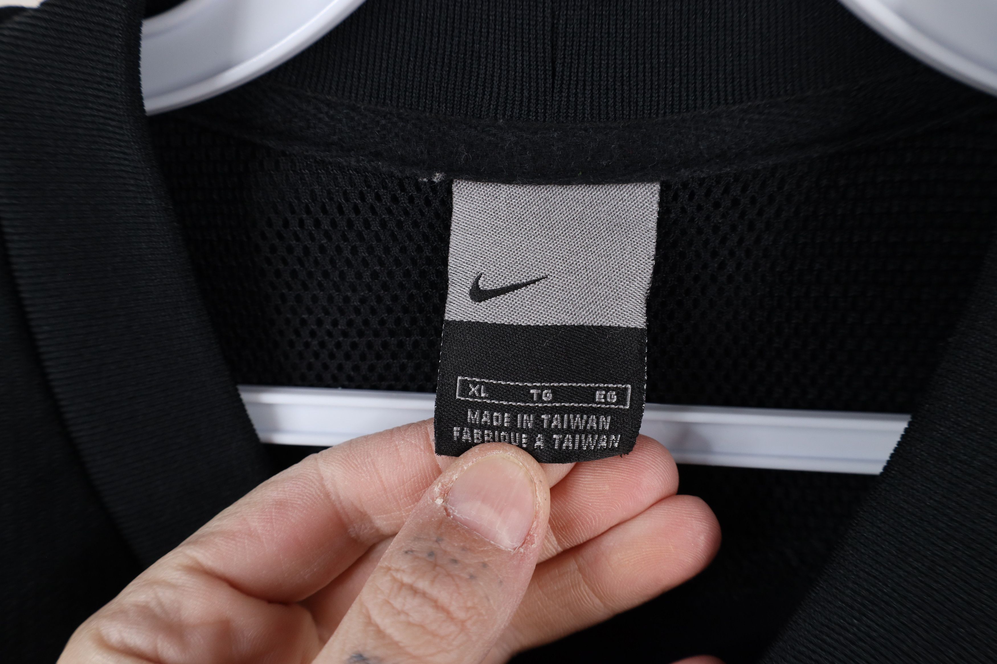 Nike × Vintage Vintage Nike Mini Swoosh Knit Long Sleeve T-Shirt Black Size US XL / EU 56 / 4 - 5 Thumbnail