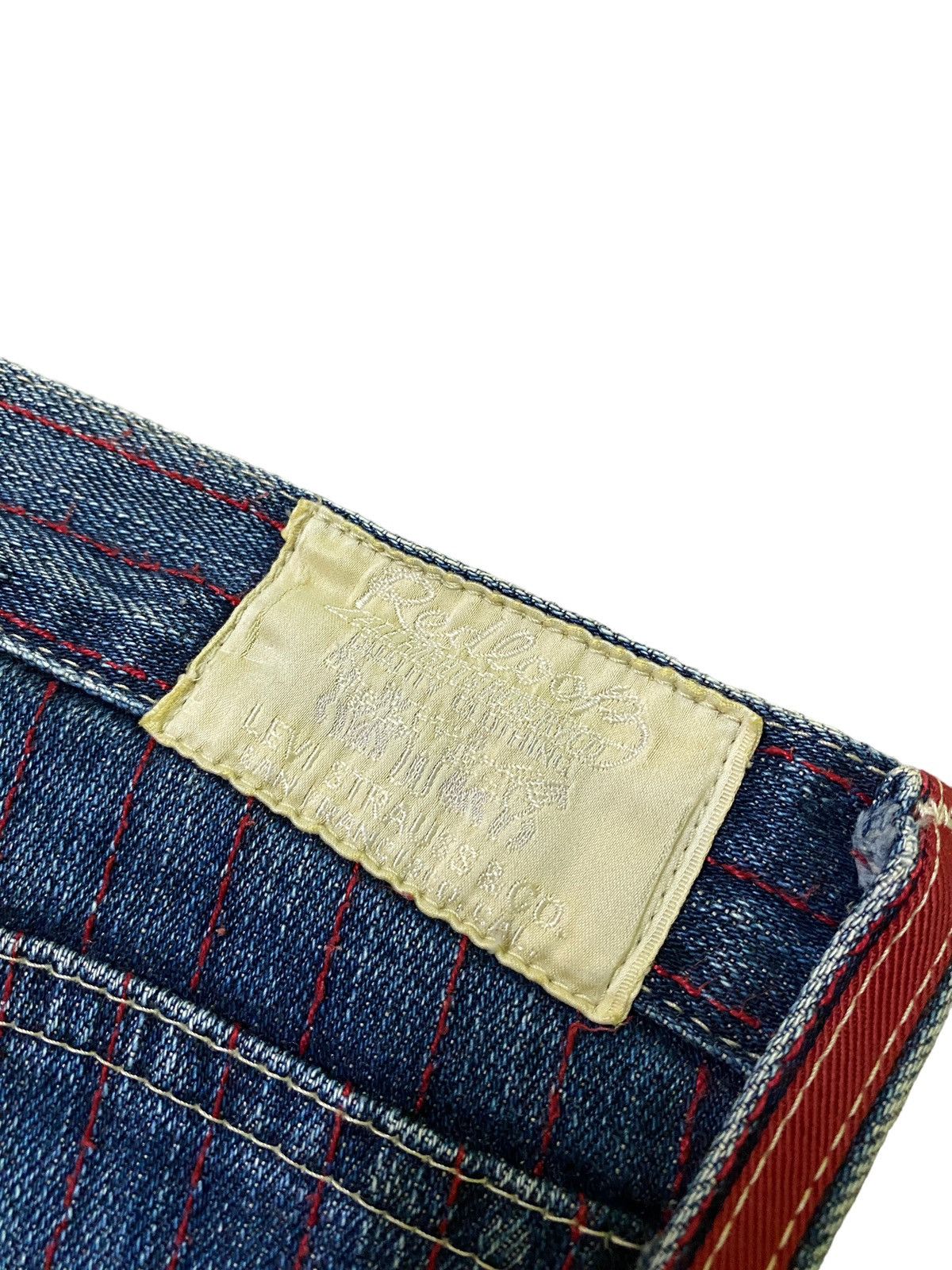 Levi's × Levi's Vintage Clothing × Vintage Vintage Levi's Japan Red Striped Distressed Denim Jeans Size US 28 / EU 44 - 14 Thumbnail