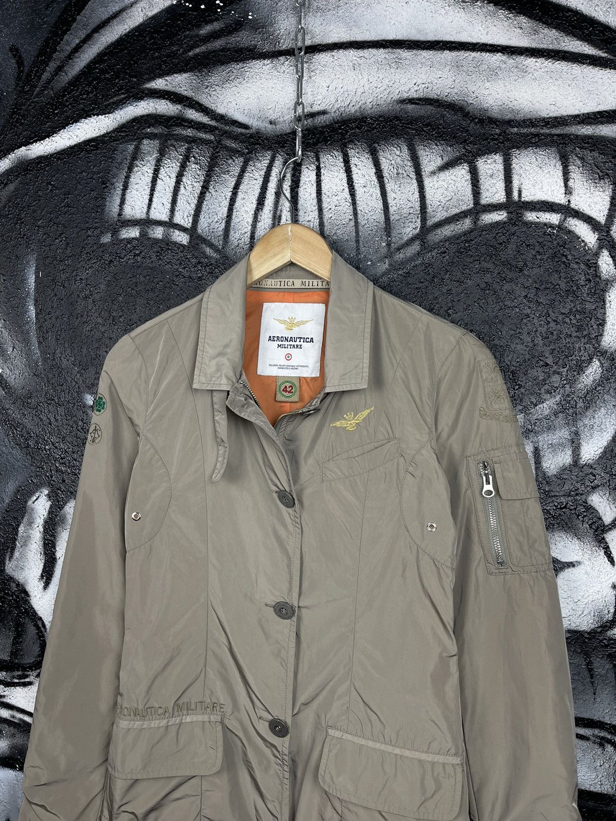 Aeronautica Militare × Vintage Aeronautica Militare Women’s Nylon Bleazer Jacket Size M / US 6-8 / IT 42-44 - 3 Thumbnail
