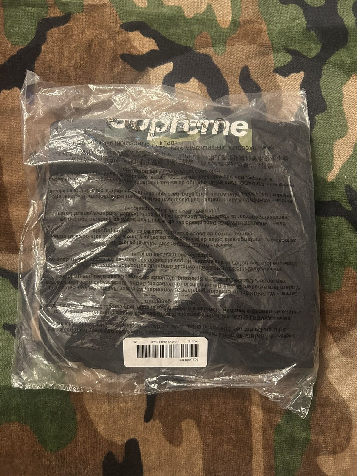 Supreme Supreme Camo Box Logo Tee Black XL FW23 Size US XL / EU 56 / 4 - 2 Thumbnail