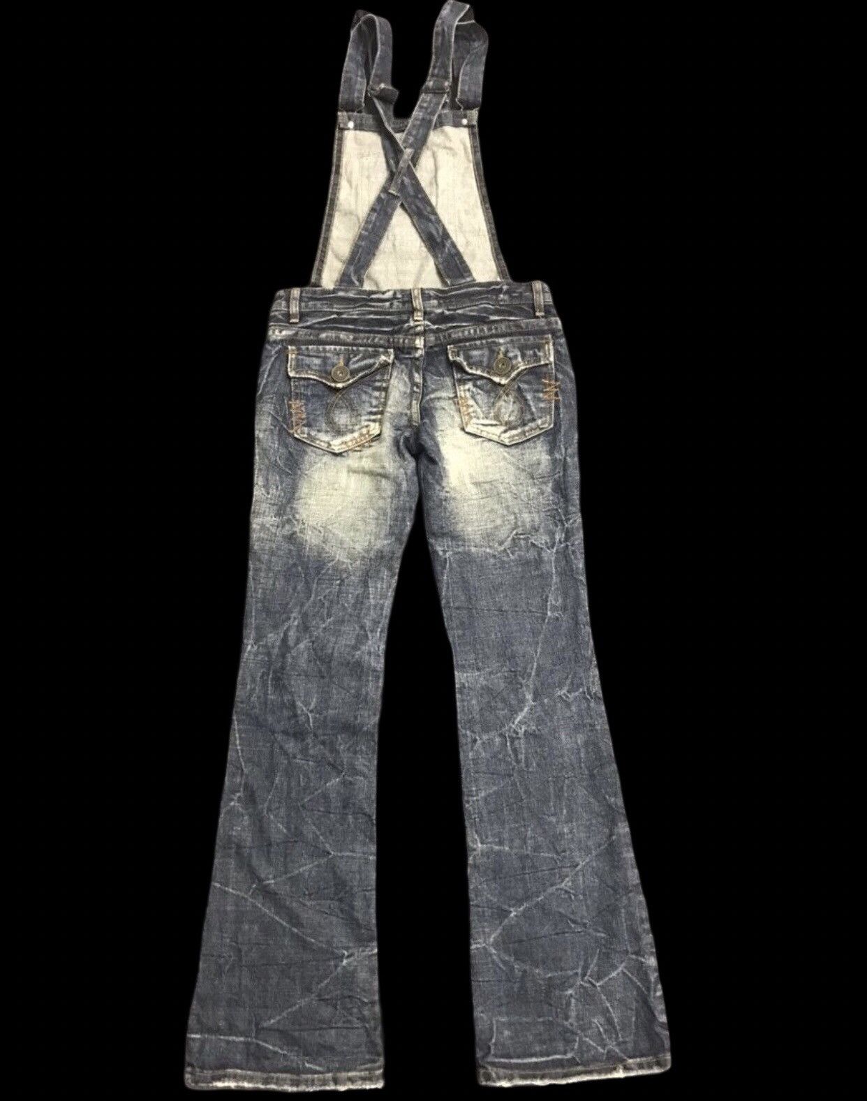 Japanese Brand 💥FLARE💥MARAXIA Flare Stonewash Denim Overall Size 30" / US 8 / IT 44 - 2 Thumbnail