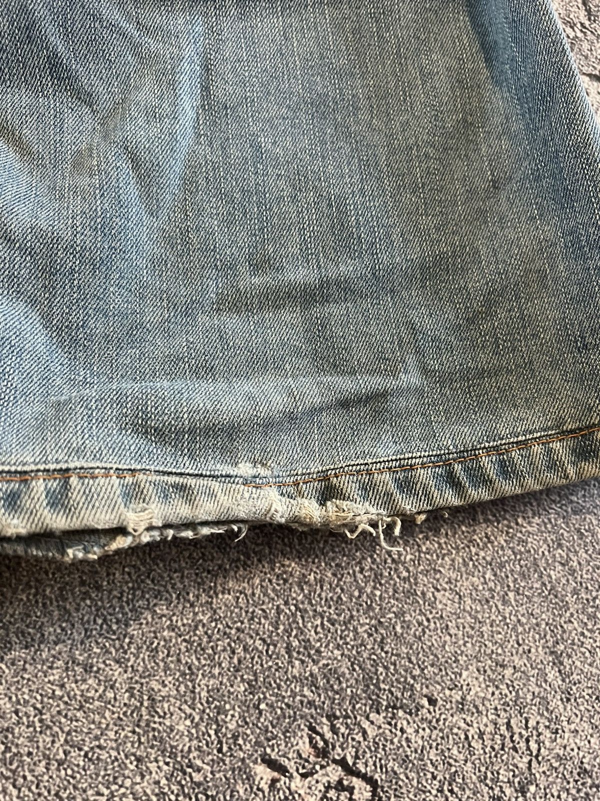 Japanese Brand Glamour Y2K Distressed Jeans / Number Nine Style Gothic Vibe Size US 31 - 7 Thumbnail