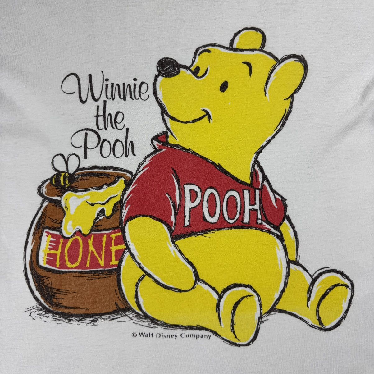 Disney Vintage Distress Winnie The Pooh Big Print T-shirt Size US L / EU 52-54 / 3 - 6 Thumbnail