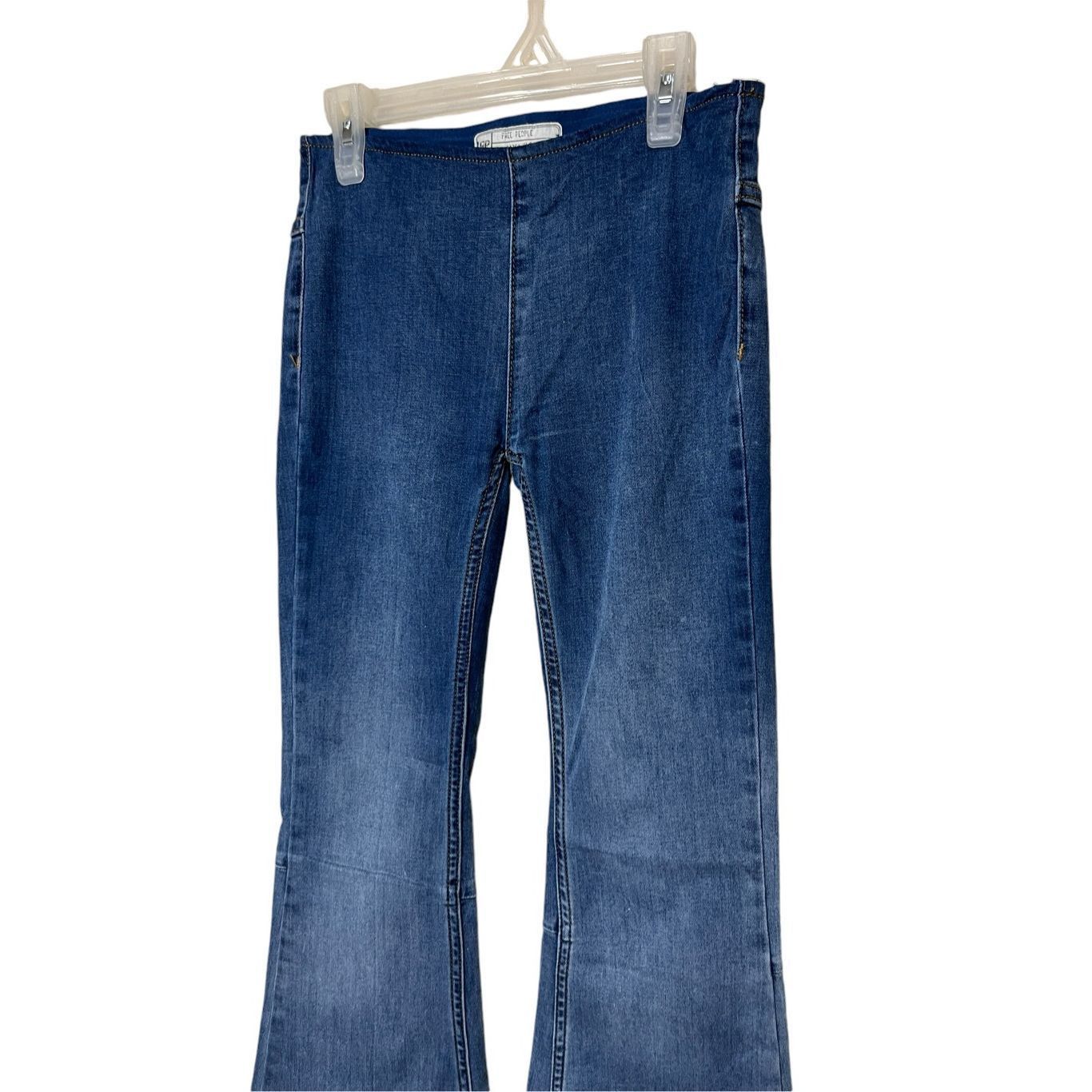 Free People Free People Penny Pull On Flare Jeans 24 Medium Blue Size 24" / US 00 / IT 34 - 2 Thumbnail
