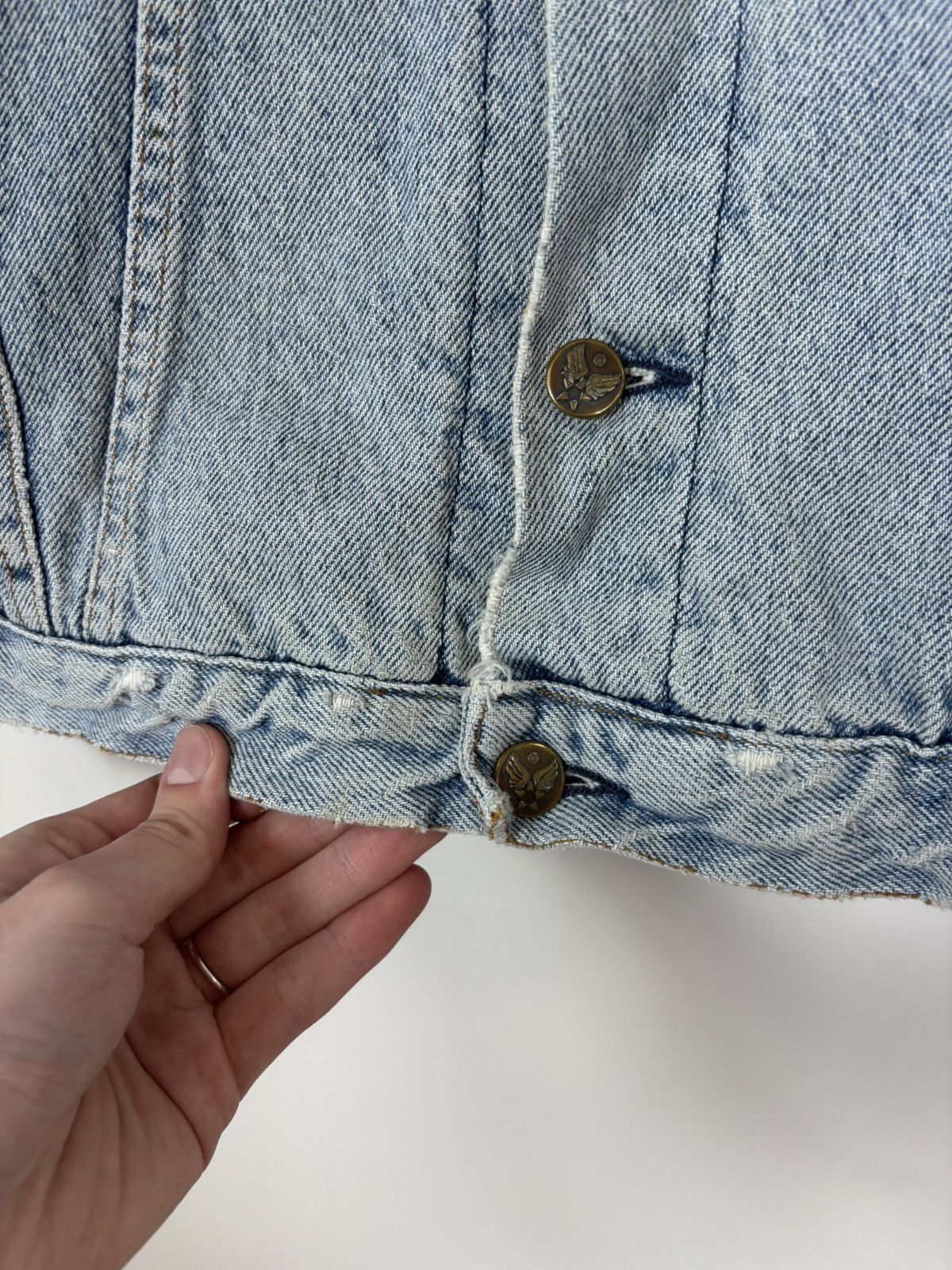 Avirex Vintage Avirex USA Men’s Light Blue Flight Denim Jacket Size US M / EU 48-50 / 2 - 13 Thumbnail