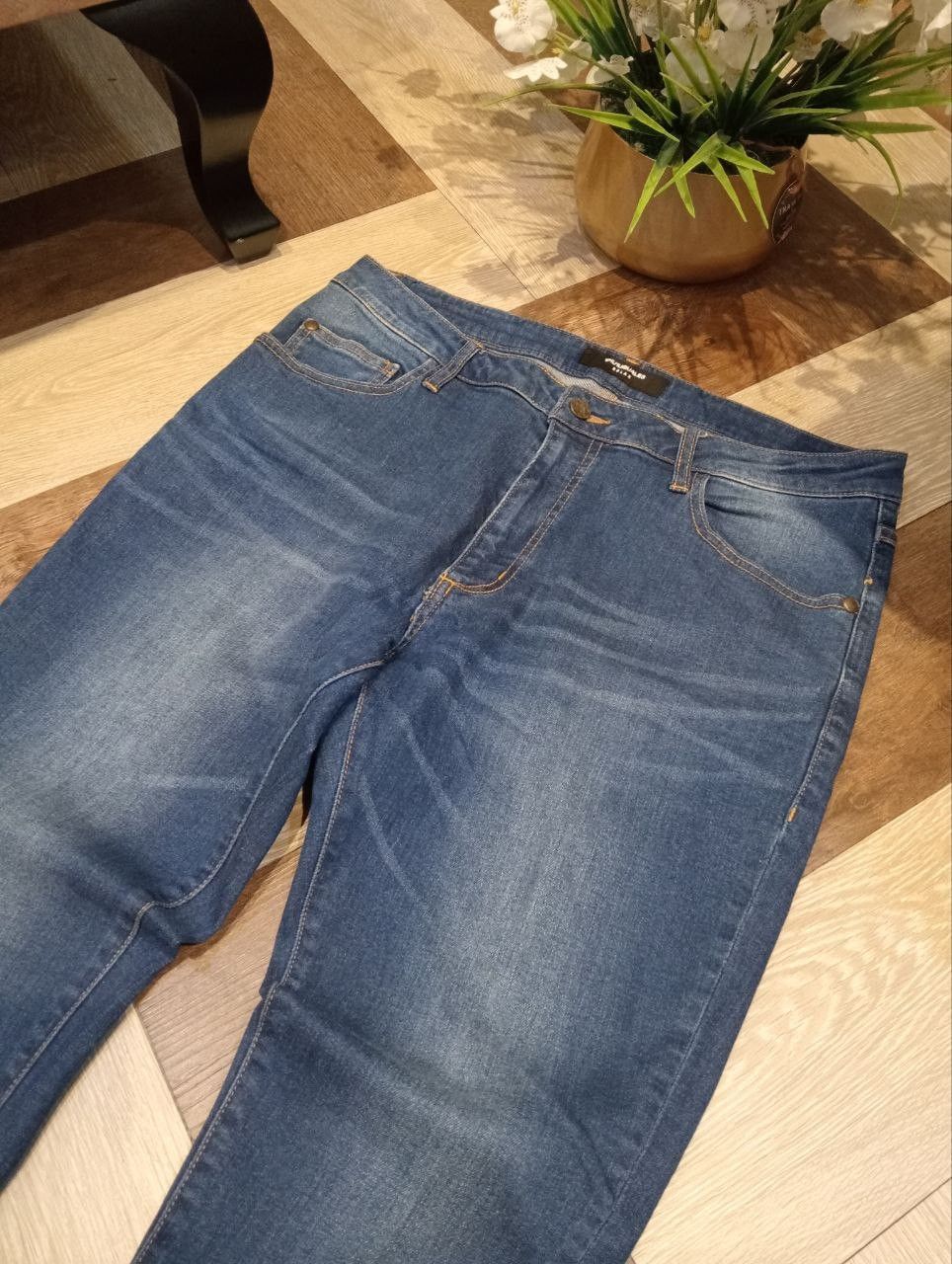 Japanese Brand JAPANESE 1PIU1UGUALE3 RELAX BLUE STRETCH PANTS Size US 35 - 4 Thumbnail
