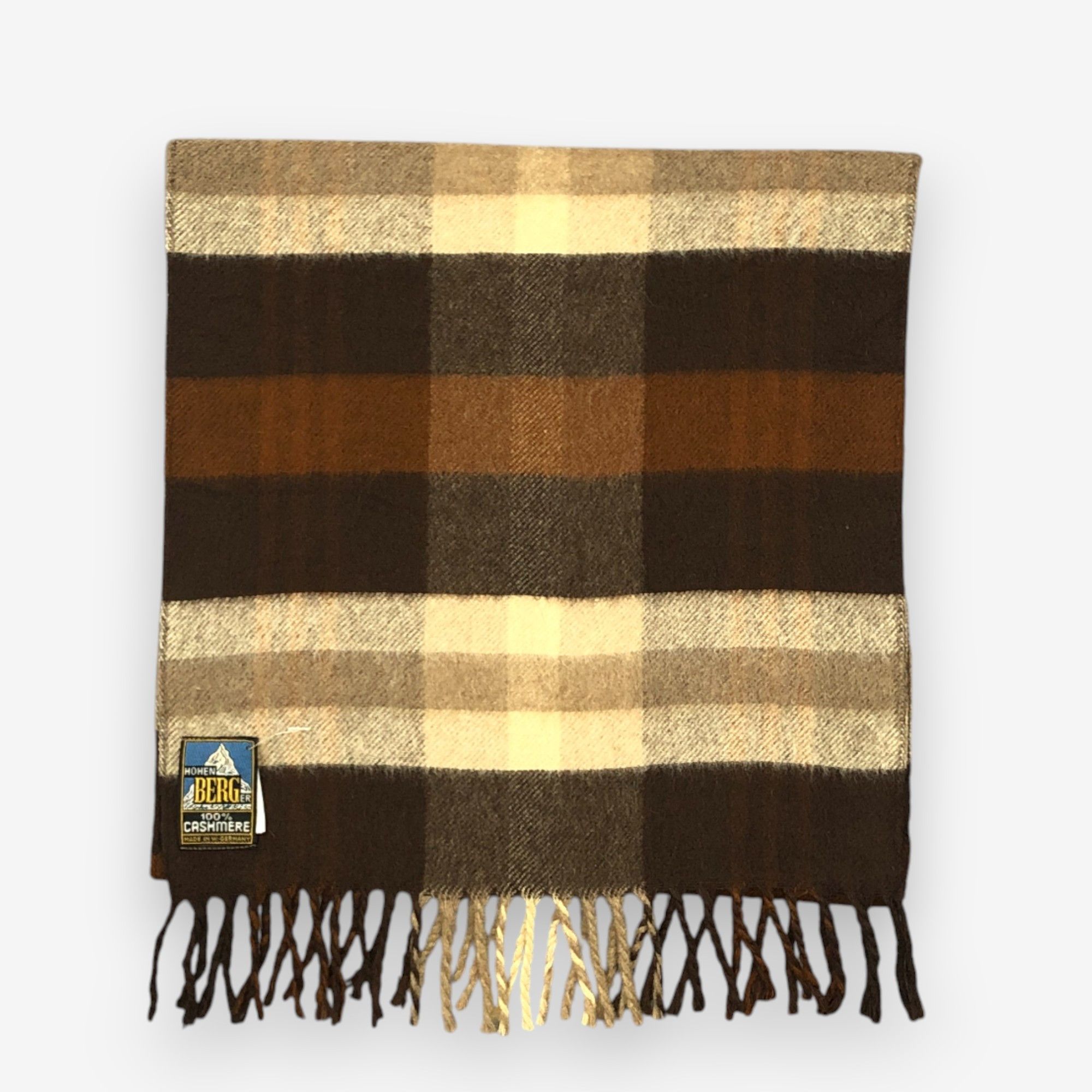 Japanese Brand Vintage Hohenberger Scarf Muffler Wool Plaid Scarves Size ONE SIZE - 2 Thumbnail