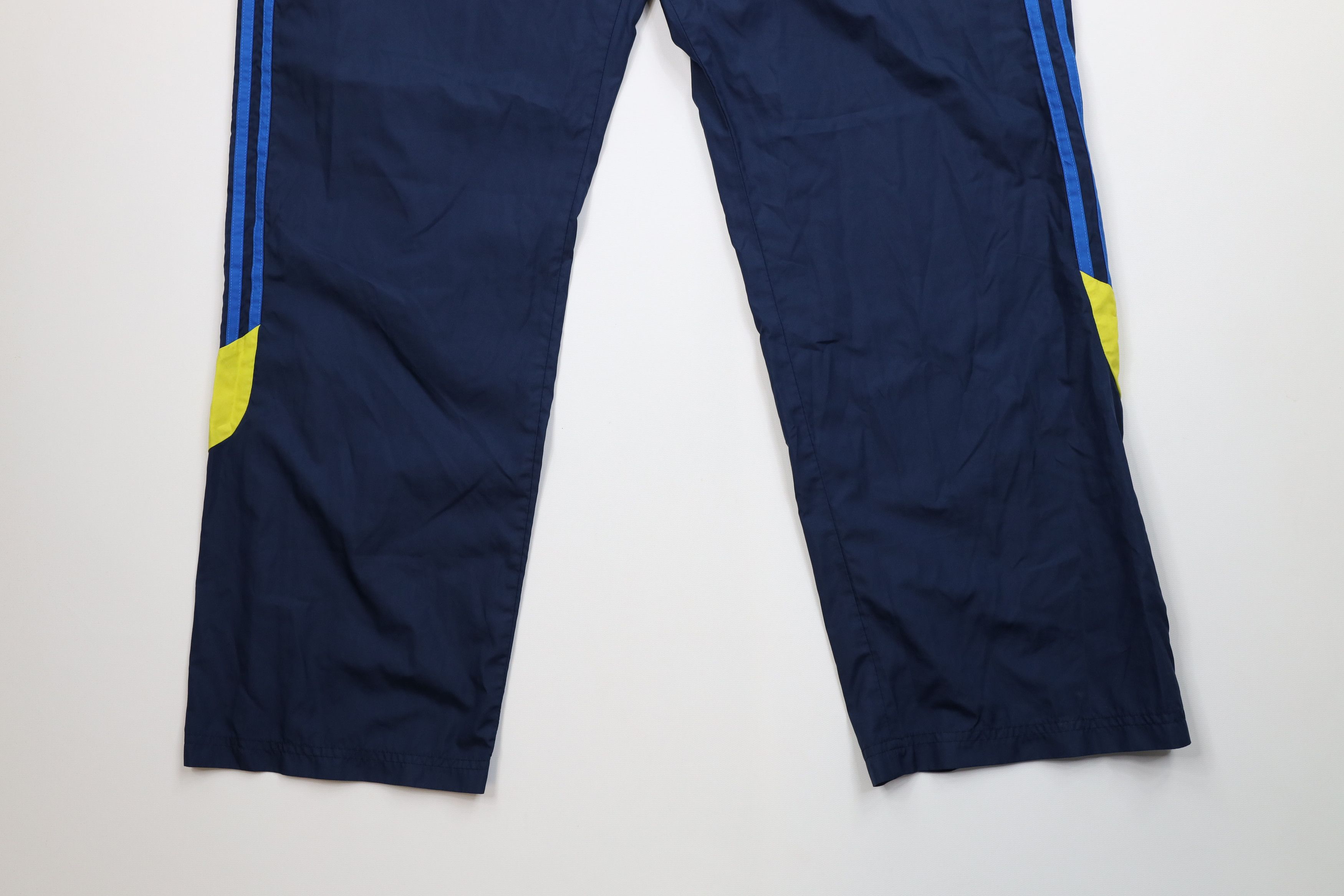 Adidas Vintage Y2K Adidas Striped Wide Leg Windbreaker Pants Blue Size US 38 / EU 54 - 4 Thumbnail