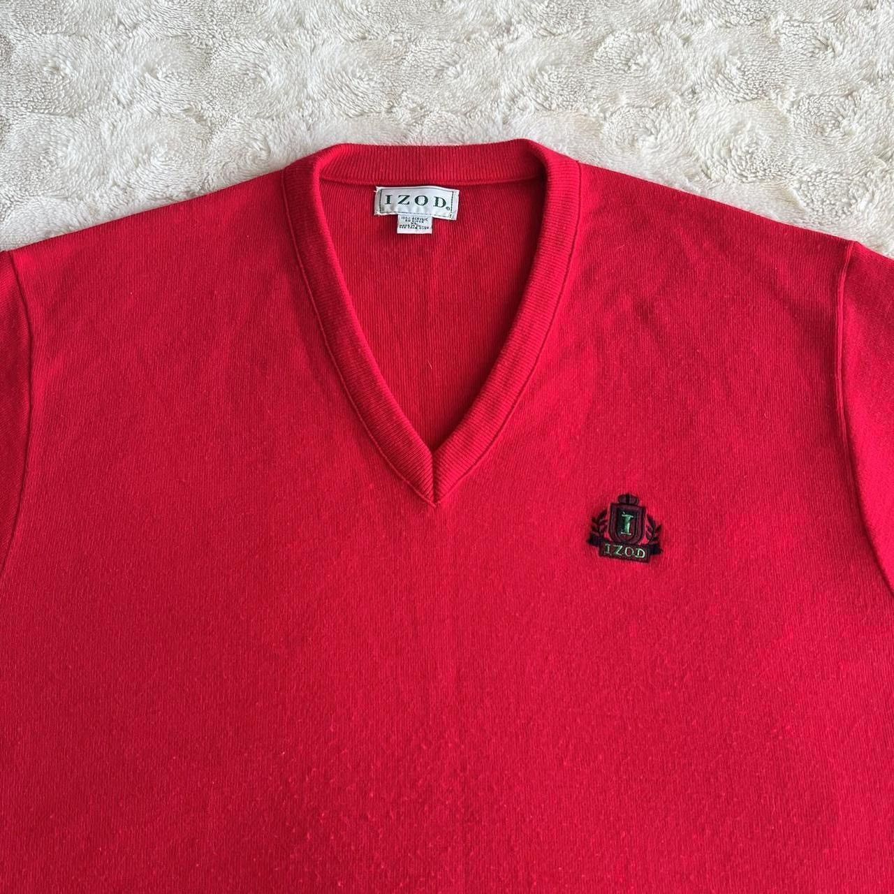 Izod Vintage Izod Sweater Pullover Mens XL Red V-Neck 90s Tennis Size US XL / EU 56 / 4 - 3 Thumbnail