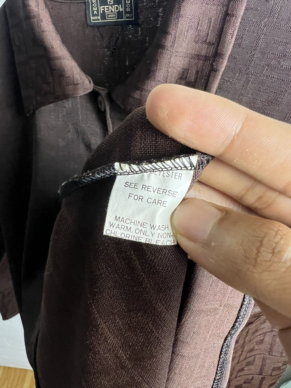 Fendi × Vintage Vintage Fendi Monogram FF Shirts Button-Up Size L / US 10 / IT 46 - 4 Thumbnail