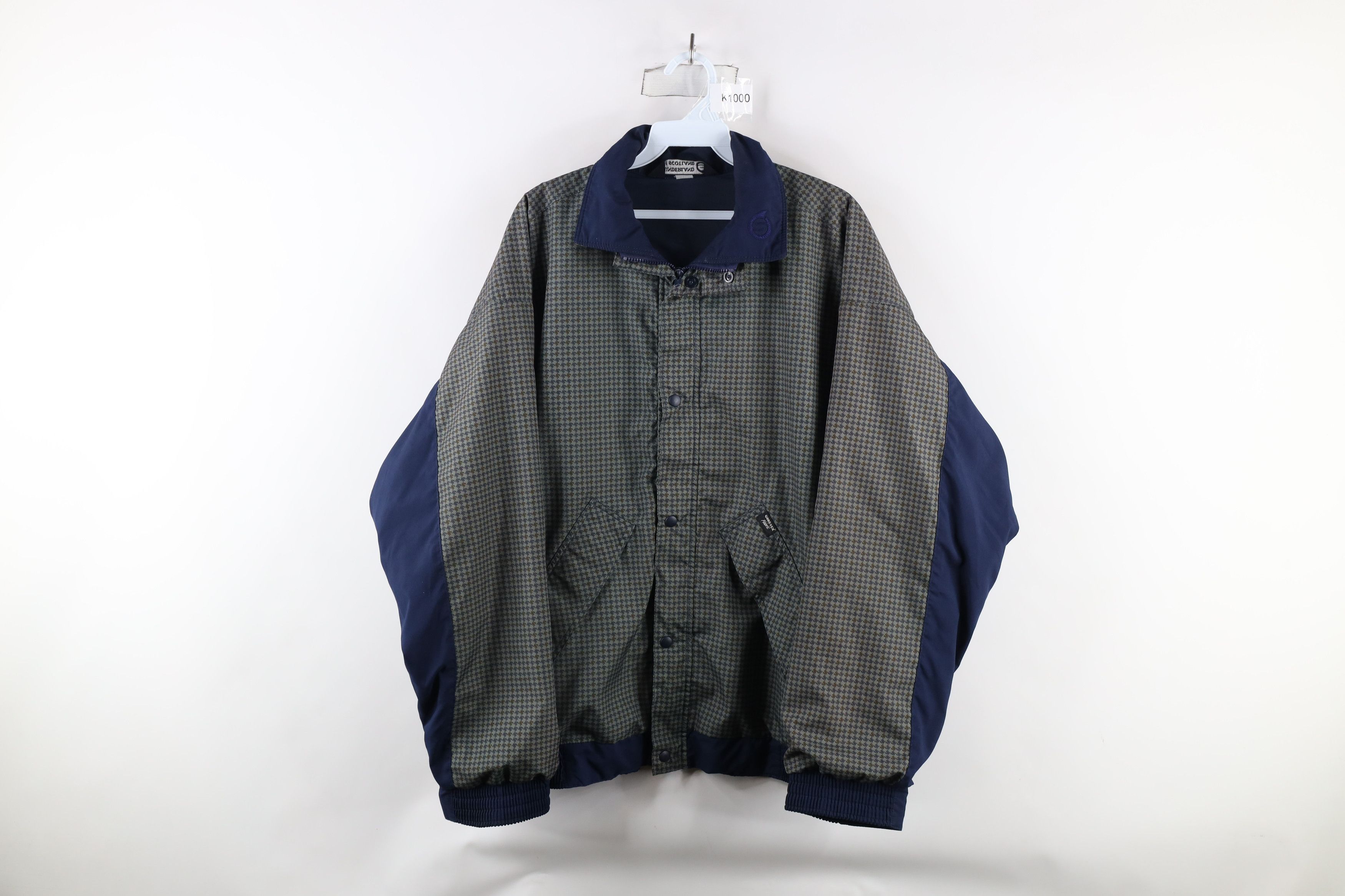 Vintage Vintage 90s Streetwear Waterproof Goretex Houndstooth Jacket Size US XL / EU 56 / 4 - 1 Thumbnail