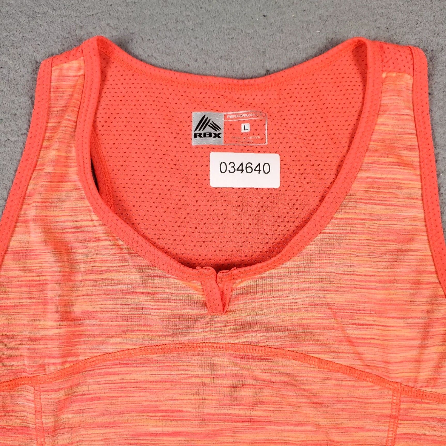 Reebok Reebok Tank Top Shirt Womens Large Orange RBX Active Running Gym Work Out Size L / US 10 / IT 46 - 2 Thumbnail