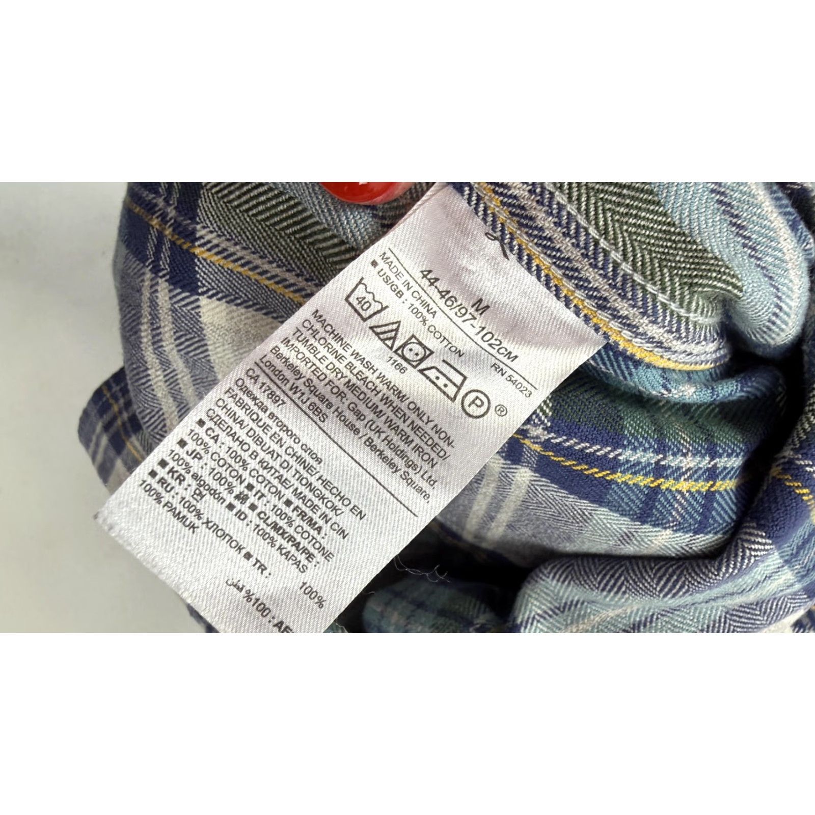 Banana Republic Banana Republic Shirt Mens M Blue Plaid Luxe Flannel Button-Down Casual Size US M / EU 48-50 / 2 - 5 Thumbnail
