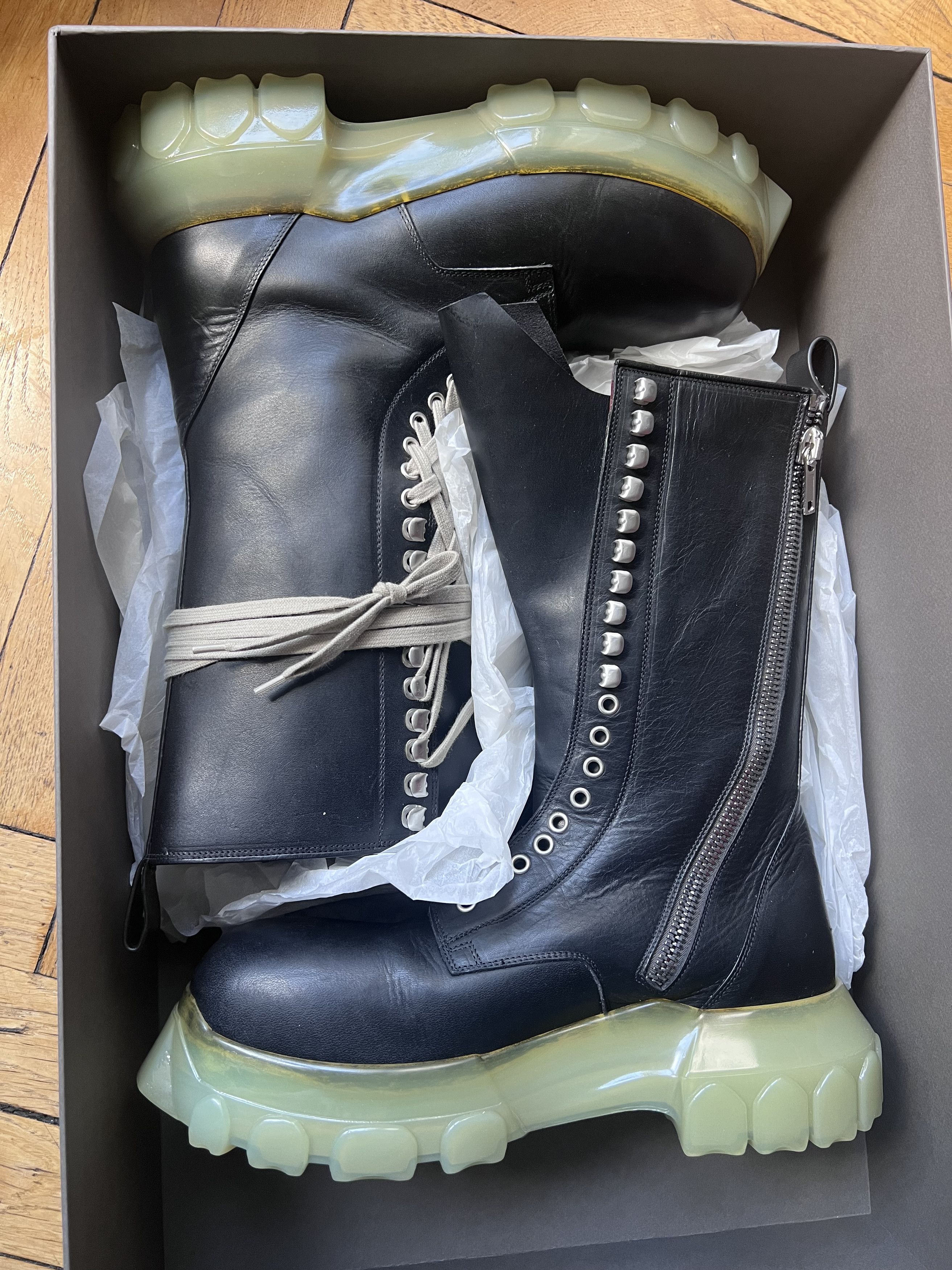 Rick Owens Mega Lace Bozo Tractor Boot Clear Sole New+Receipt Size US 10 / EU 43 - 15 Thumbnail