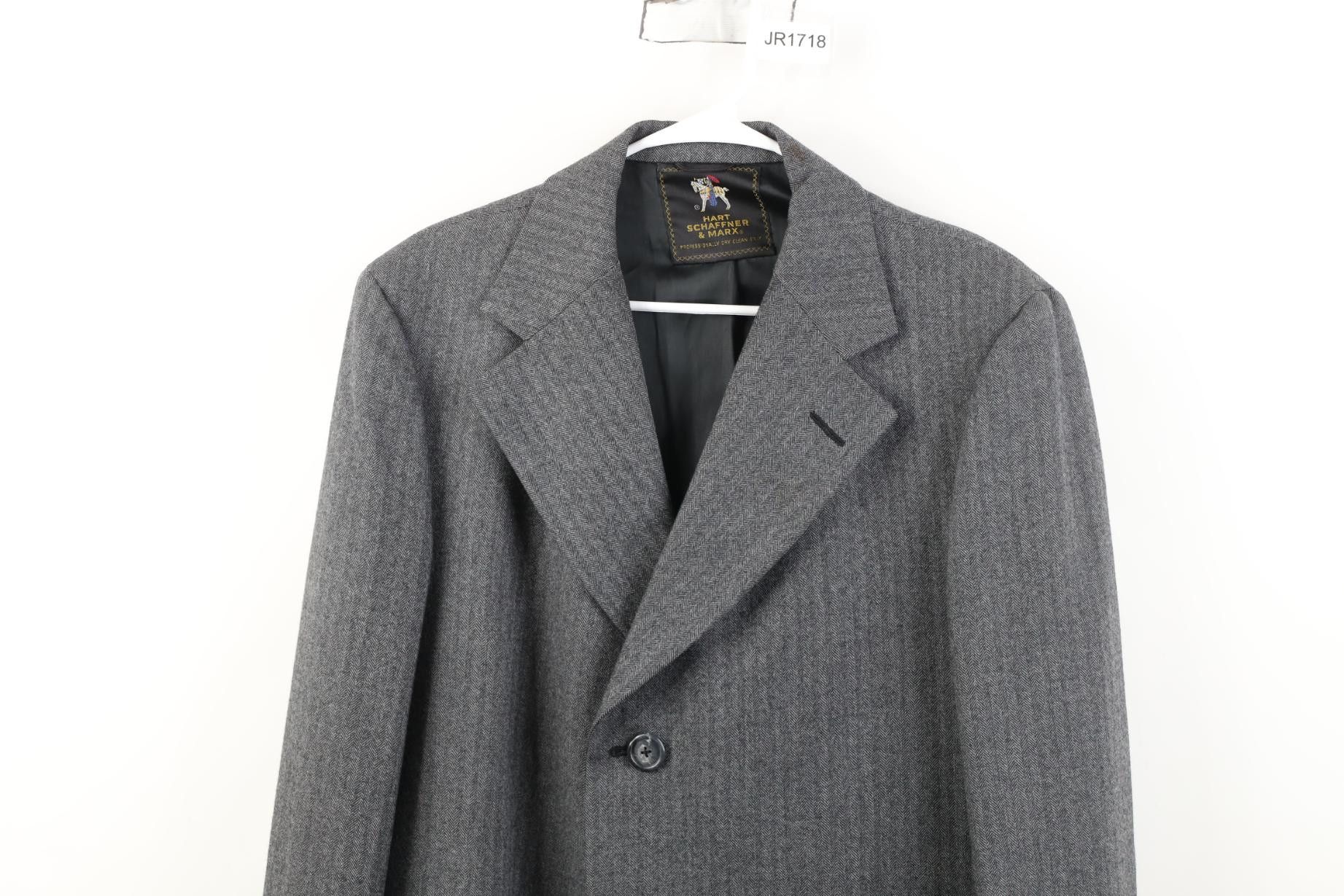 Vintage Vintage 60s 70s Streetwear Herringbone Overcoat Jacket USA Size US XXL / EU 58 / 5 - 2 Thumbnail