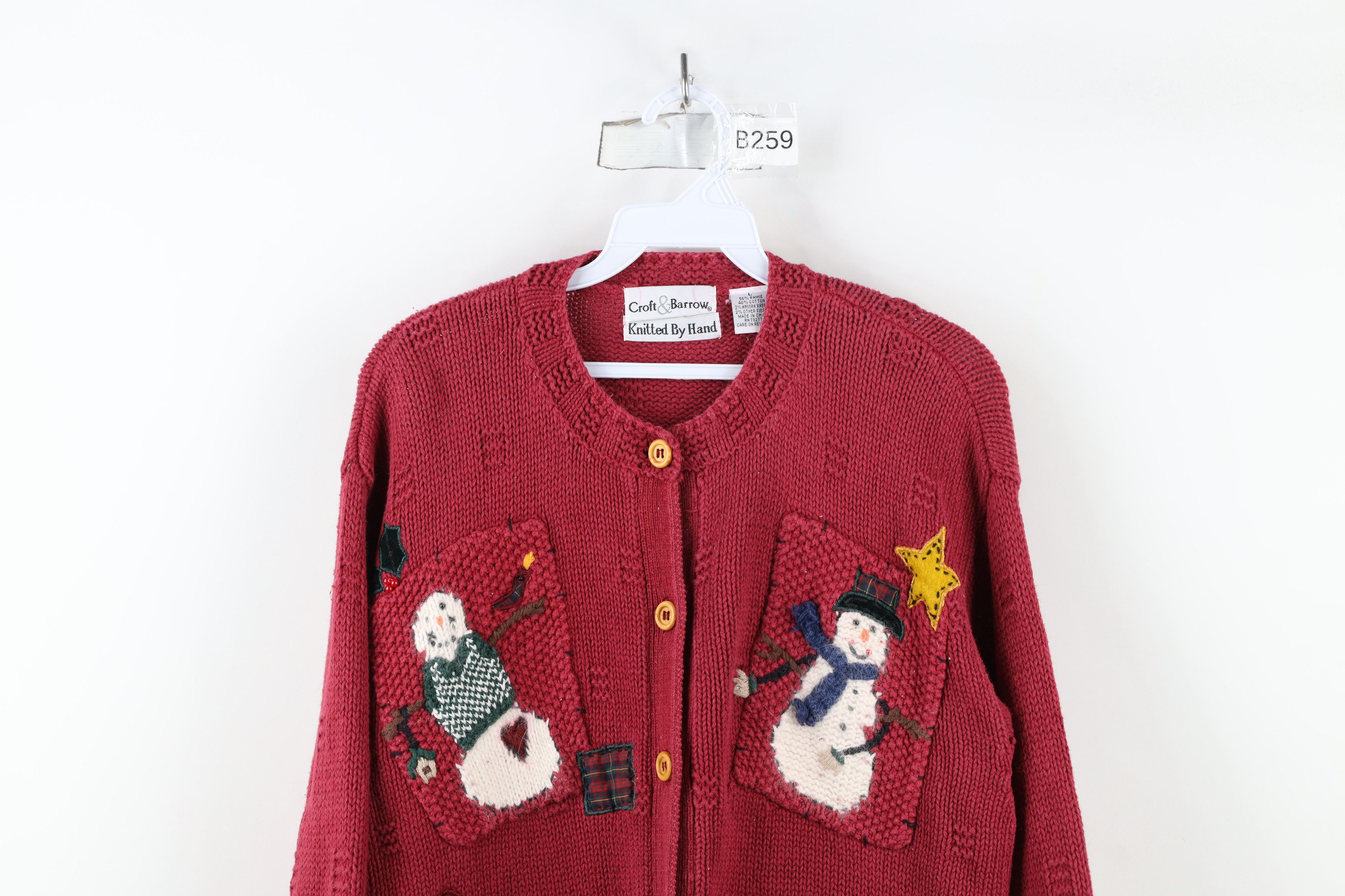 Vintage Vintage 90s Streetwear Christmas Snowman Cardigan Sweater Size L / US 10 / IT 46 - 2 Thumbnail