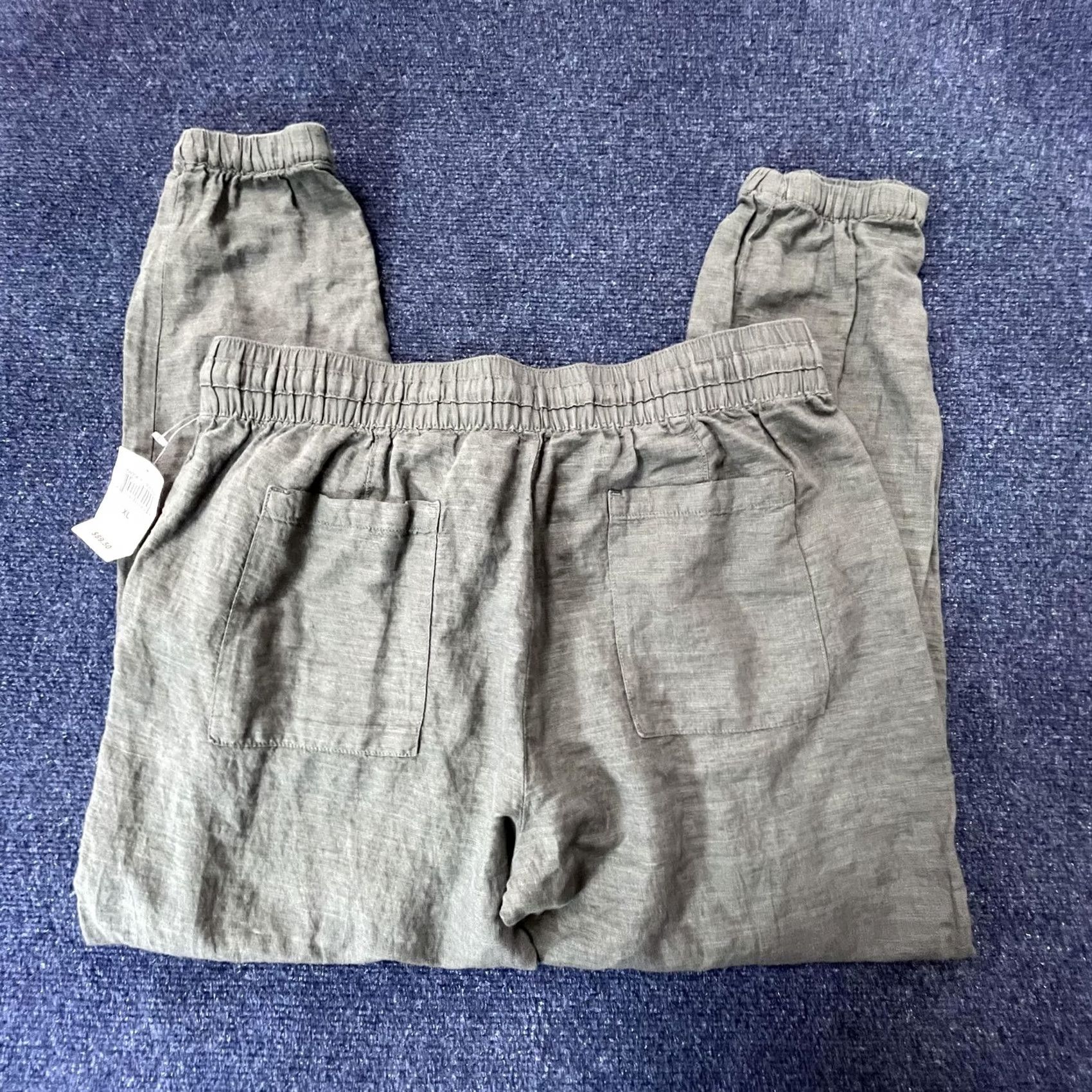 Lucky Brand Lucky Brand Jogger Pants Womens XL Olive Green Drawstring Elastic Waist Cuffed Ankle Pockets Size 40" / US 18 - 6 Thumbnail