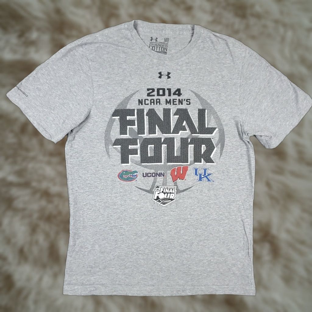 Under Armour Under Armour Final Four NCAA T-Shirt Gray Size Medium Unisex Adults Short Sleeve Crew Neck 2014 Size US M / EU 48-50 / 2 - 1 Thumbnail