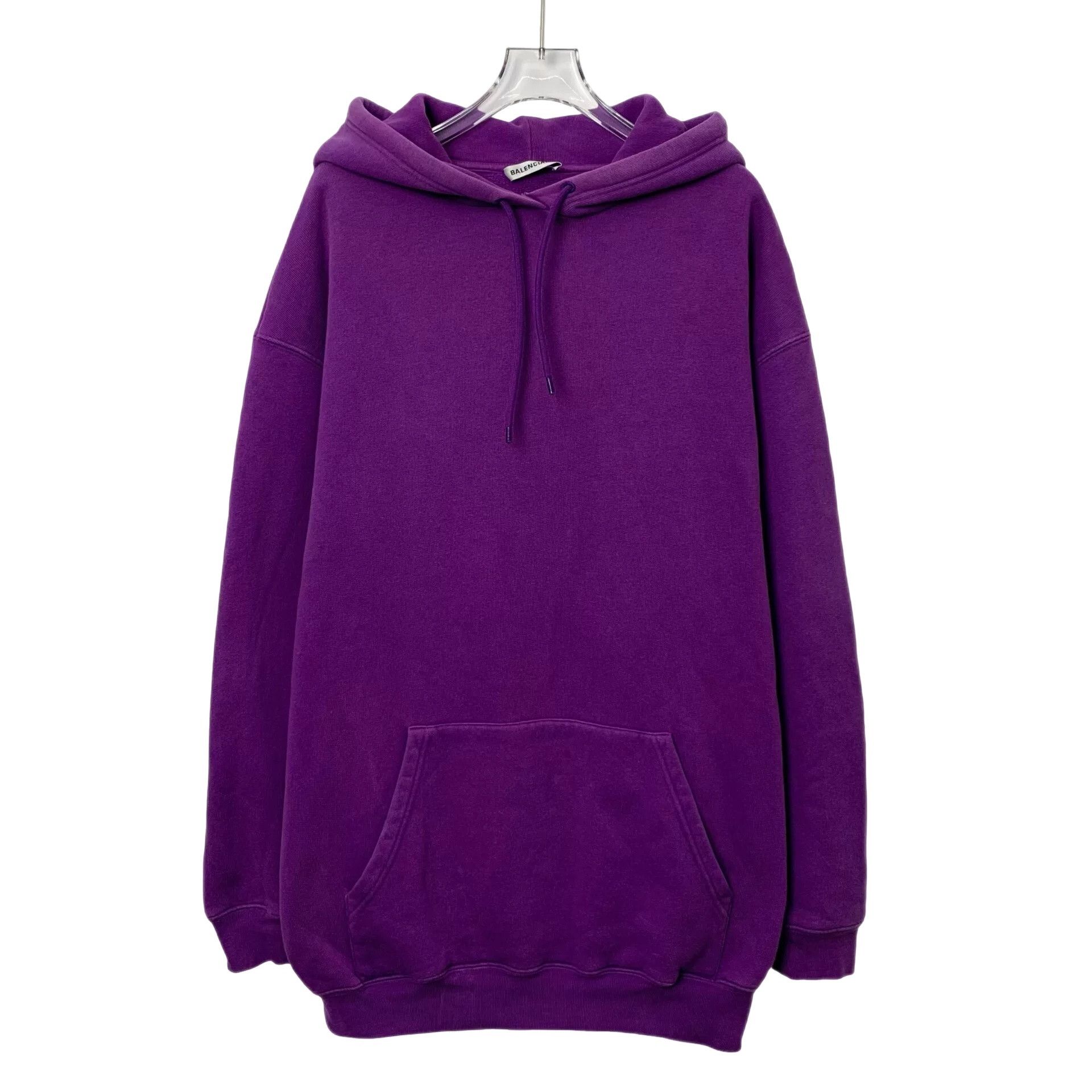 Balenciaga Balenciaga Back Logo Print Hoodie Purple XS Size US XS / EU 42 / 0 - 1 Thumbnail