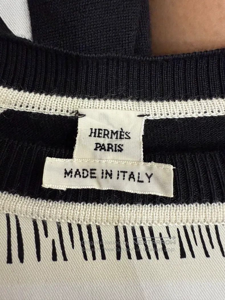 Hermes Hermes Black and white color block geometric print dress Size XXS / US 00 / IT 34 - 4 Thumbnail