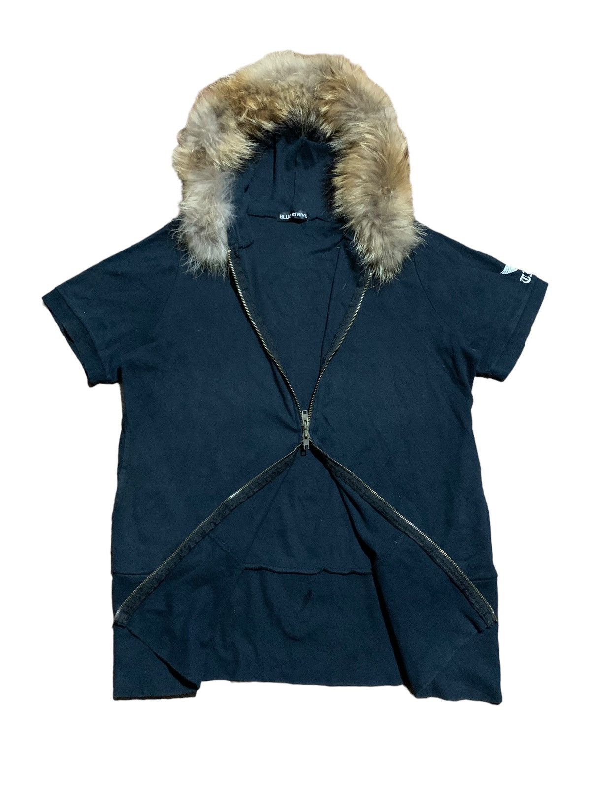 If Six Was Nine × Japanese Brand × Le Grande Bleu (L.G.B.) Blue strive poem fur short hoodie punk style Size US L / EU 52-54 / 3 - 3 Thumbnail