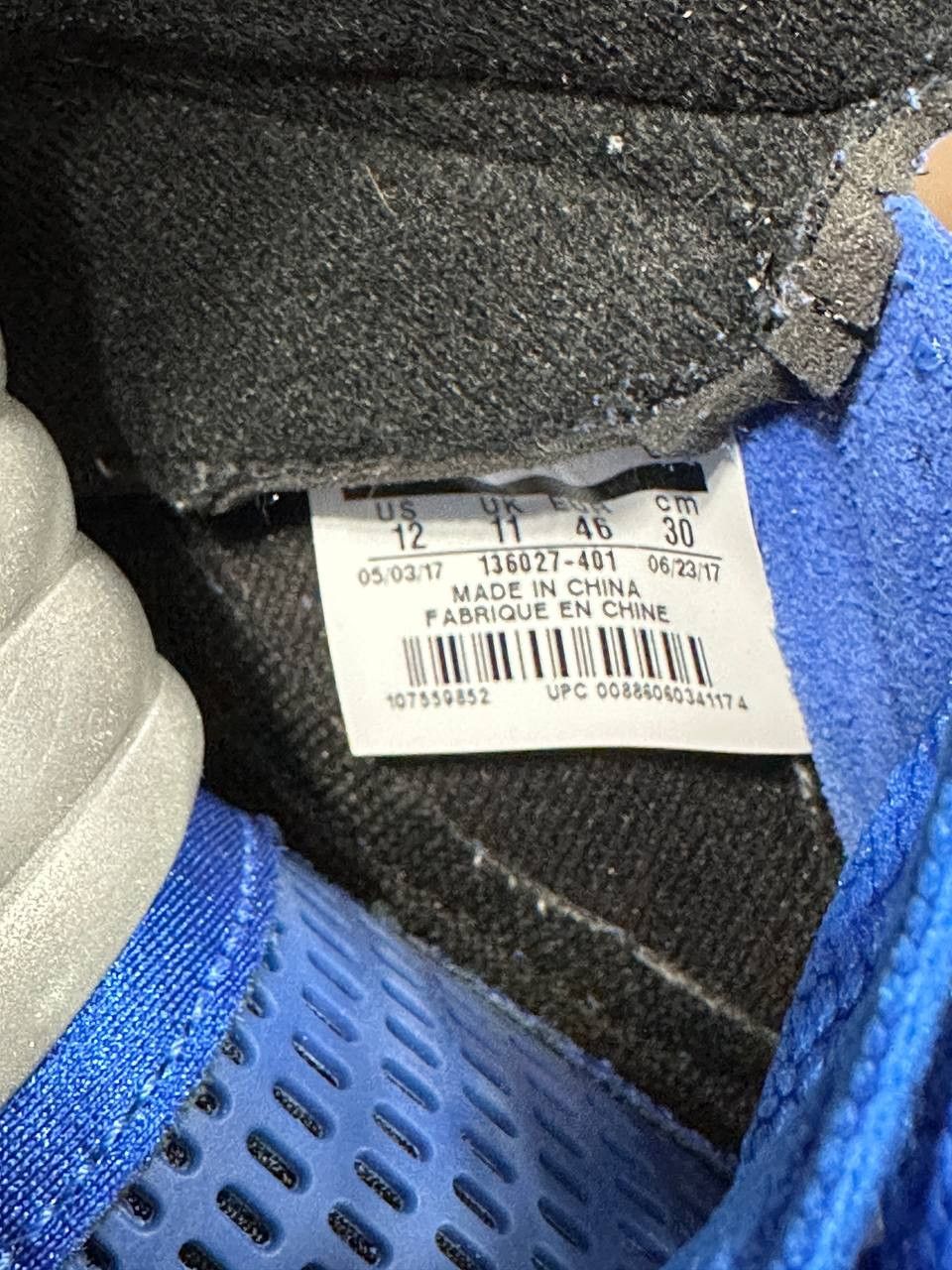 Nike Nike Air Jordan 5 Retro 'Blue Suede' 2017 136027-401 Size US 12 / EU 45 - 14 Thumbnail