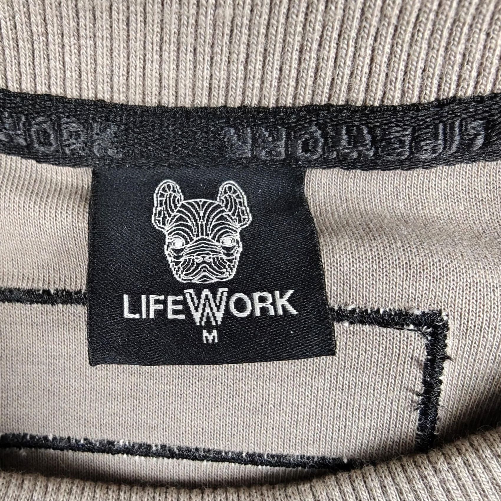 Logo 7 VINTAGE LifeWork Sweatshirt Mens Medium Beige Logo Crewneck Pullover Graphic Size US M / EU 48-50 / 2 - 3 Thumbnail