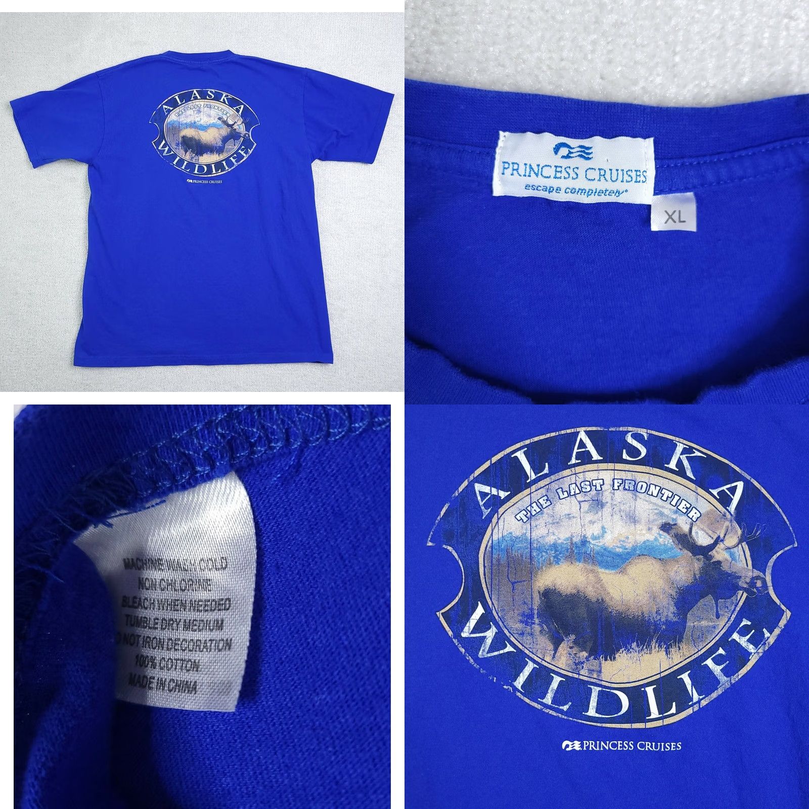 Vintage VINTAGE Princess Cruises T-shirt Alaska Wildlife Adult XL Blue Short Sleeve Size US XL / EU 56 / 4 - 8 Thumbnail
