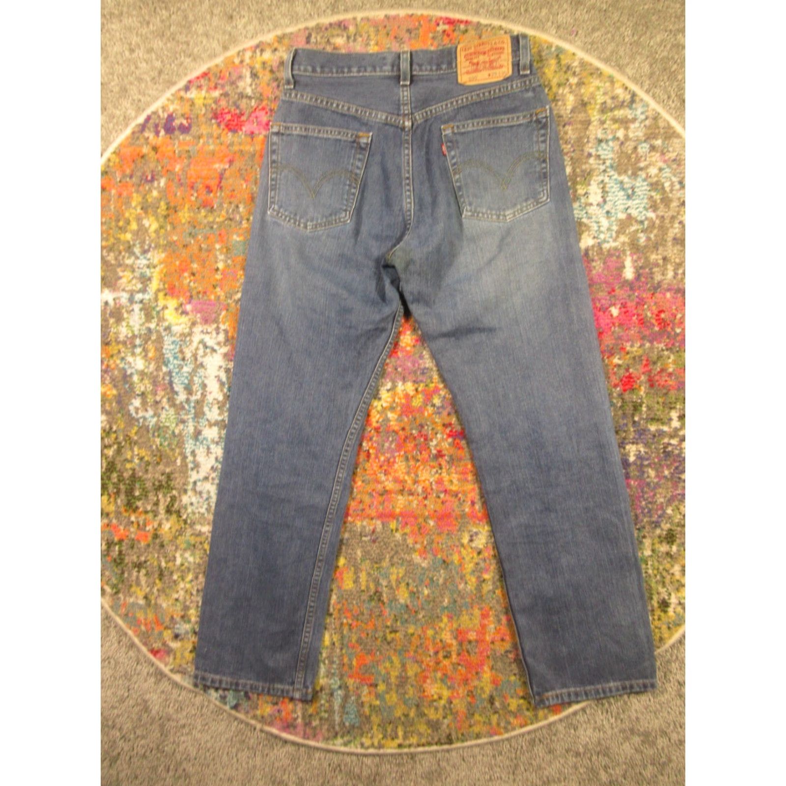 Levi's Levi's 505 Jeans 29x30 Medium Blue Denim Regular Straight Jeans Men Slim Comfort Pockets Belt Loops 5-Pocket Denim Zip Size US 29 - 2 Thumbnail
