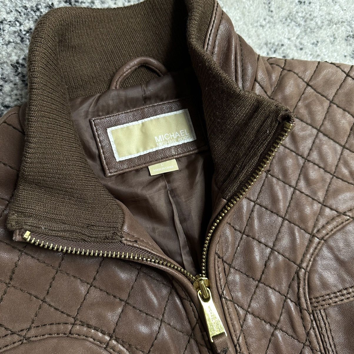 Michael Kors Michael Kors Leather Jacket Luxury Streetwear rare Size L / US 10 / IT 46 - 3 Thumbnail