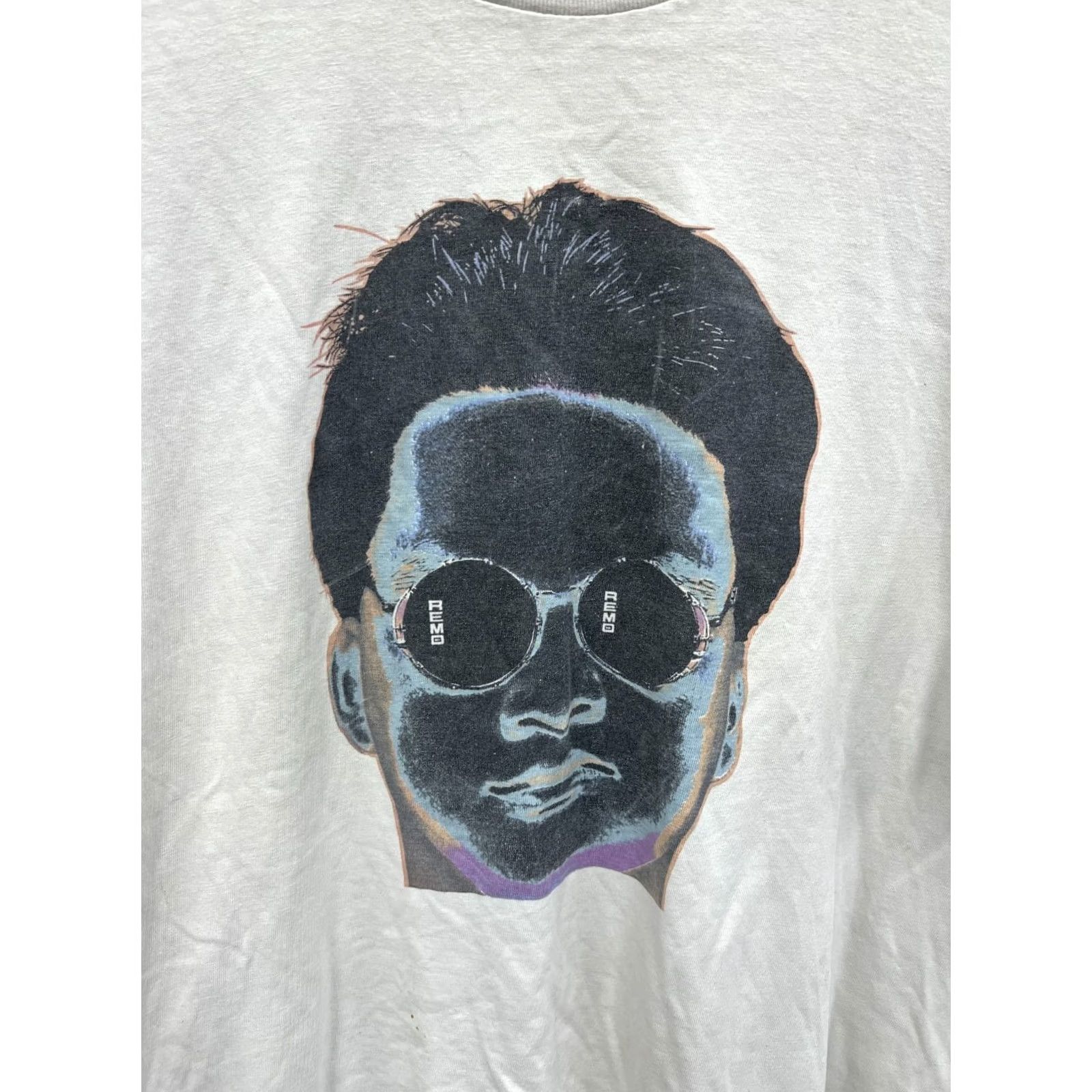 Vintage REM0 Drums with an Attitude T-Shirt L Men Ivory 90s Vintage Oneita Shirt Size US L / EU 52-54 / 3 - 5 Thumbnail