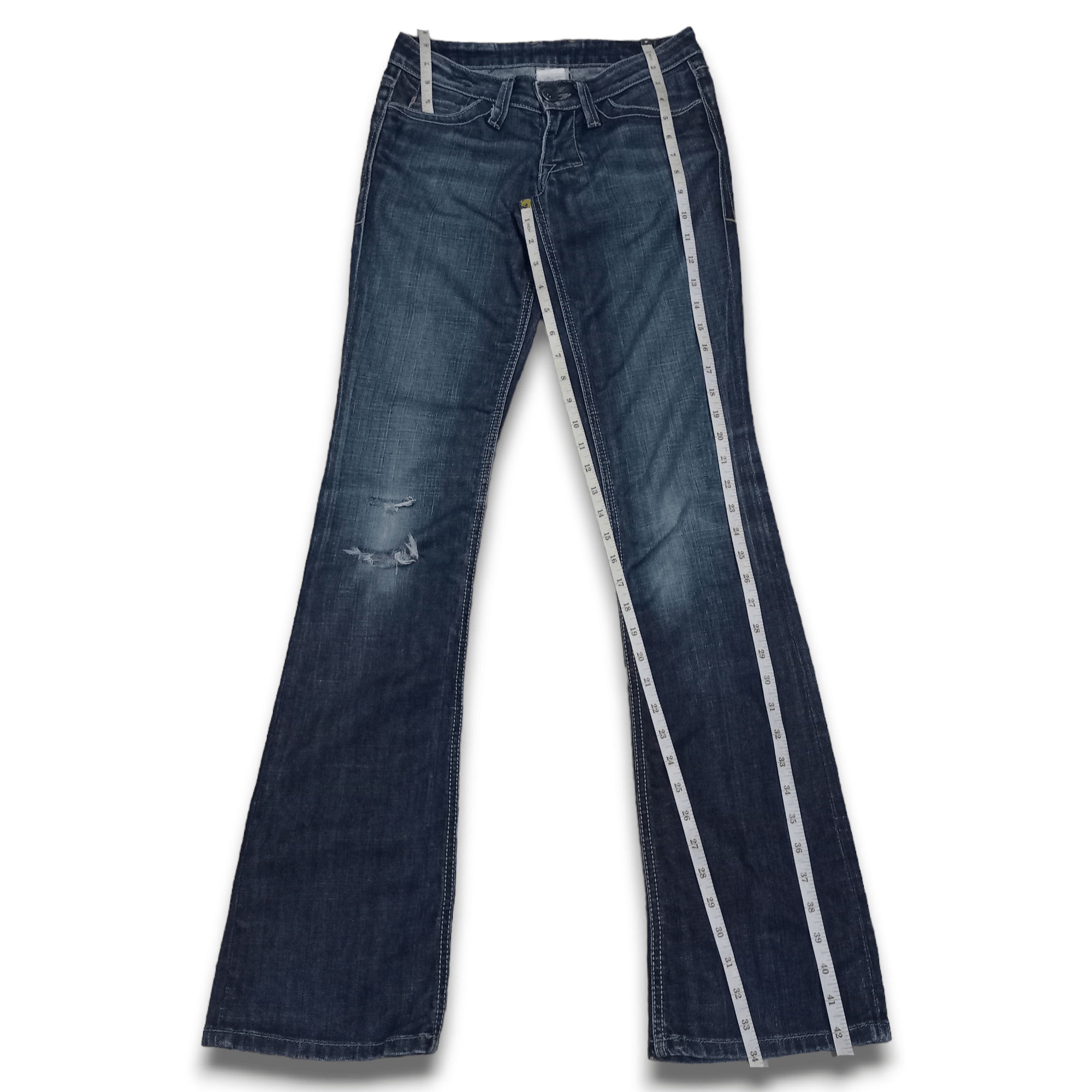 William Rast Vintage William Rast Faded Blue Wash Lean Flare Jeans 27x34 Size US 27 - 10 Thumbnail