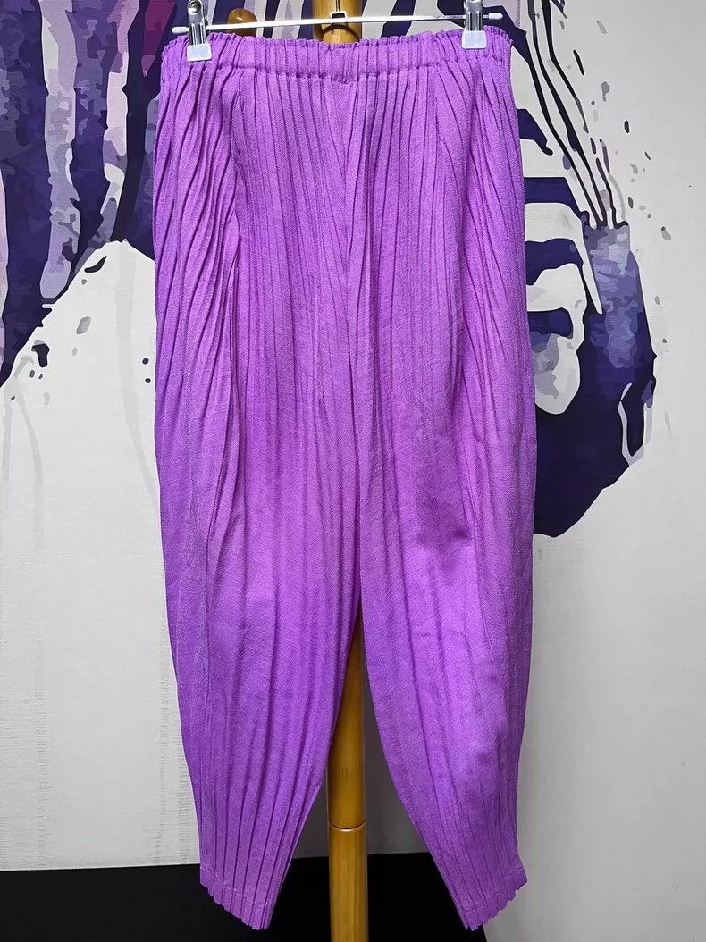 Issey Miyake Issey Miyake size:2 Purple pleated short-sleeved shirt Size XS / US 0-2 / IT 36-38 - 7 Thumbnail