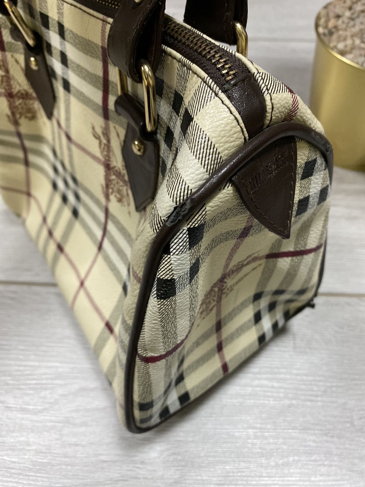 Vintage Burberry nova check monogram handle bag Size ONE SIZE - 8 Thumbnail