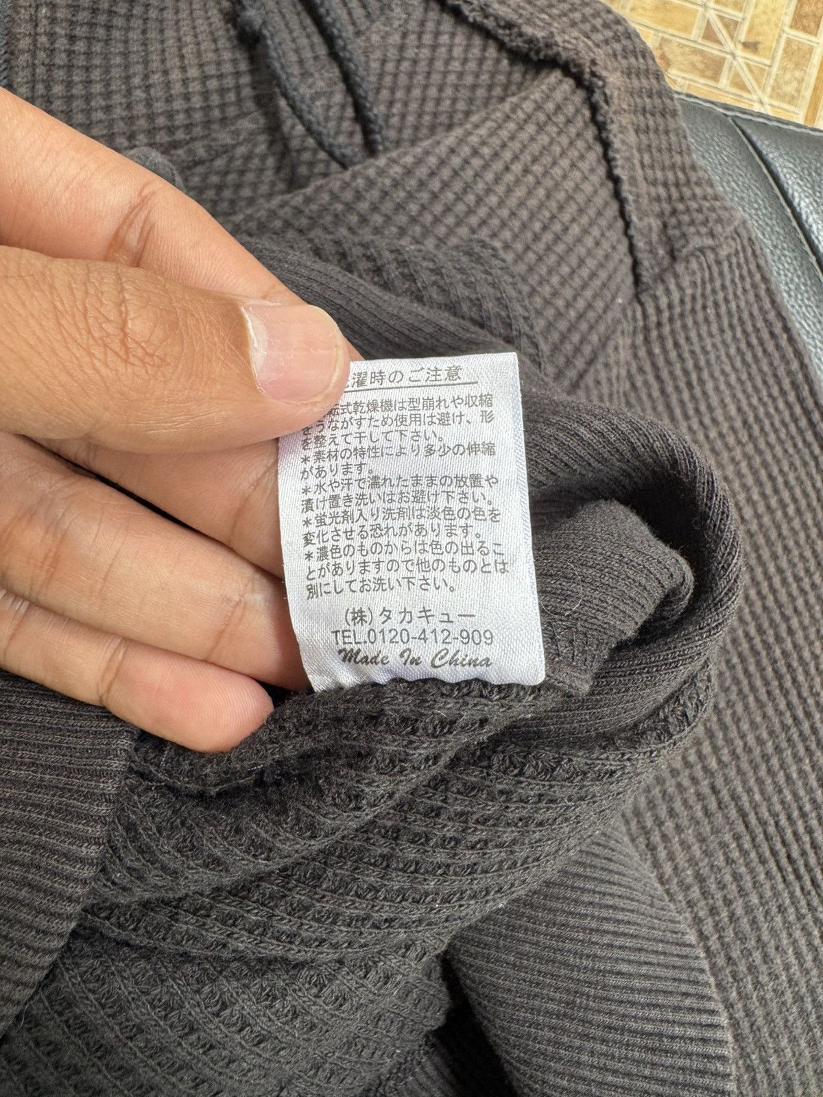 semanticdesign BLACK THERMAL WAFFLE-KNIT ZIP UP HOODIE BY SEMANTIC DESIGN Size US L / EU 52-54 / 3 - 9 Thumbnail