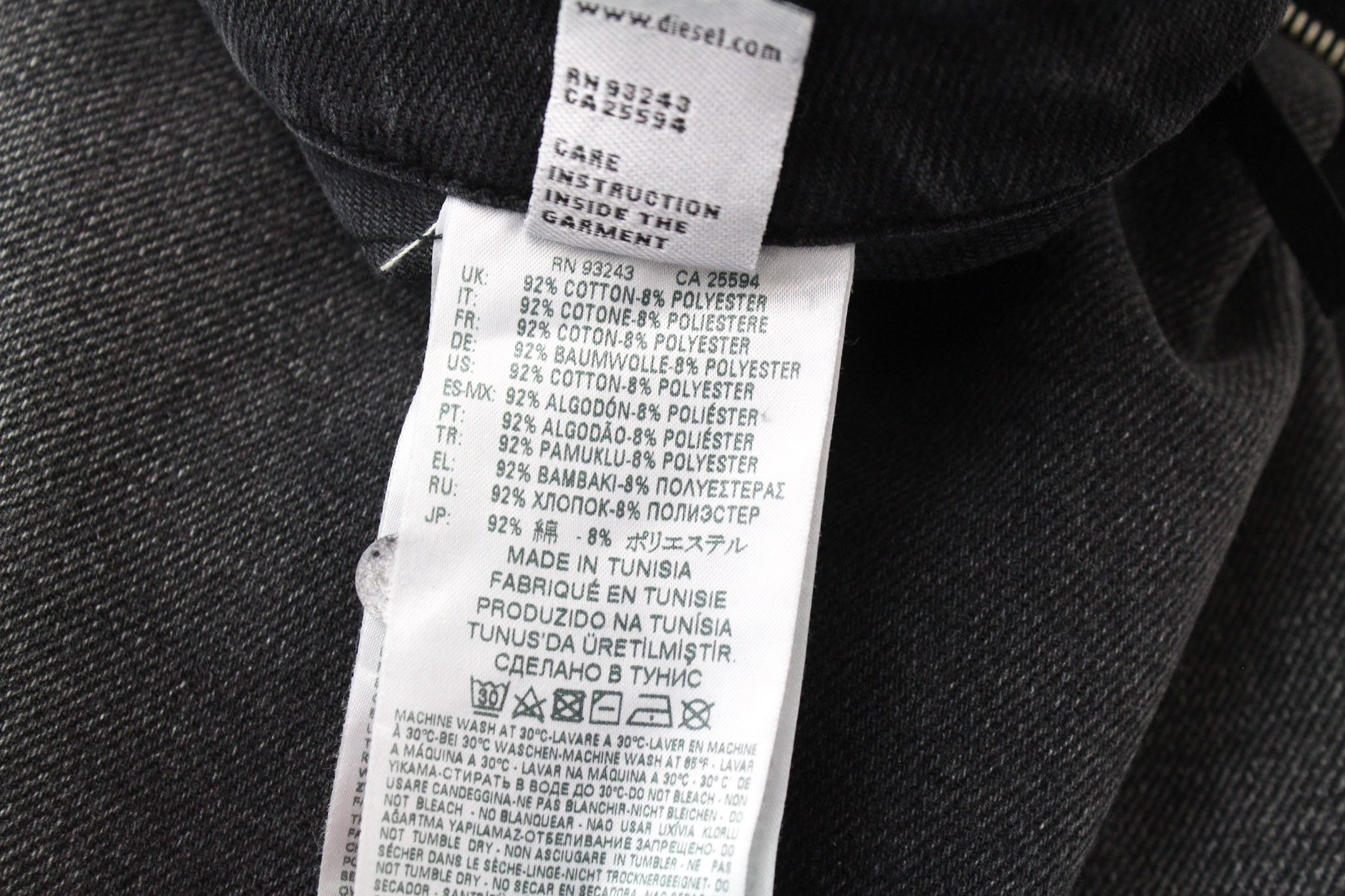 Diesel D-EARLIE 080AP W26/L32 Grey Zip Pocket Jeans 71937 Size 26" / US 2 / IT 38 - 8 Thumbnail