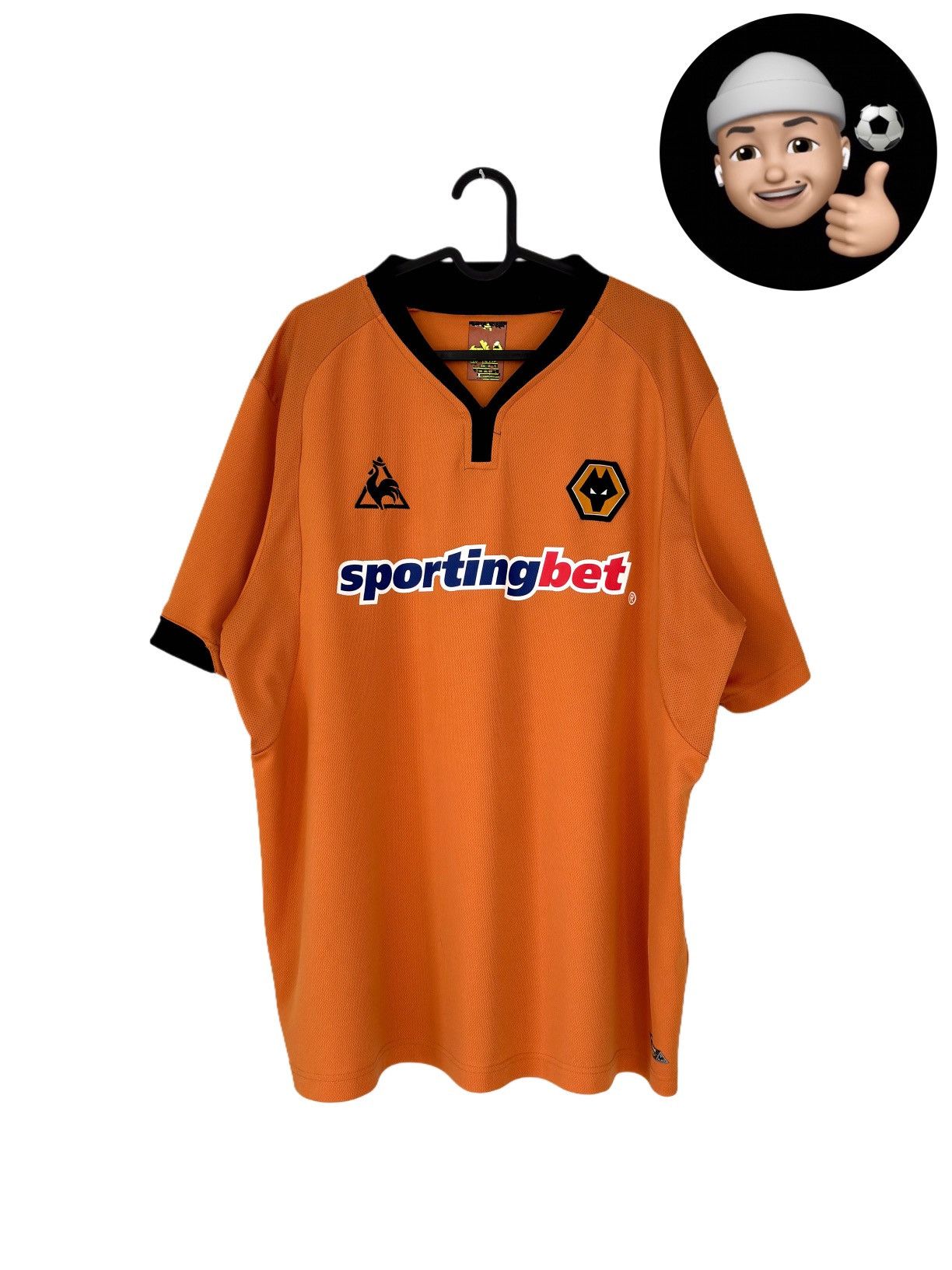 Le Coq Sportif 2009 2010 Wolverhampton England Home Vintage Soccer Jersey Size US XL / EU 56 / 4 - 1 Thumbnail