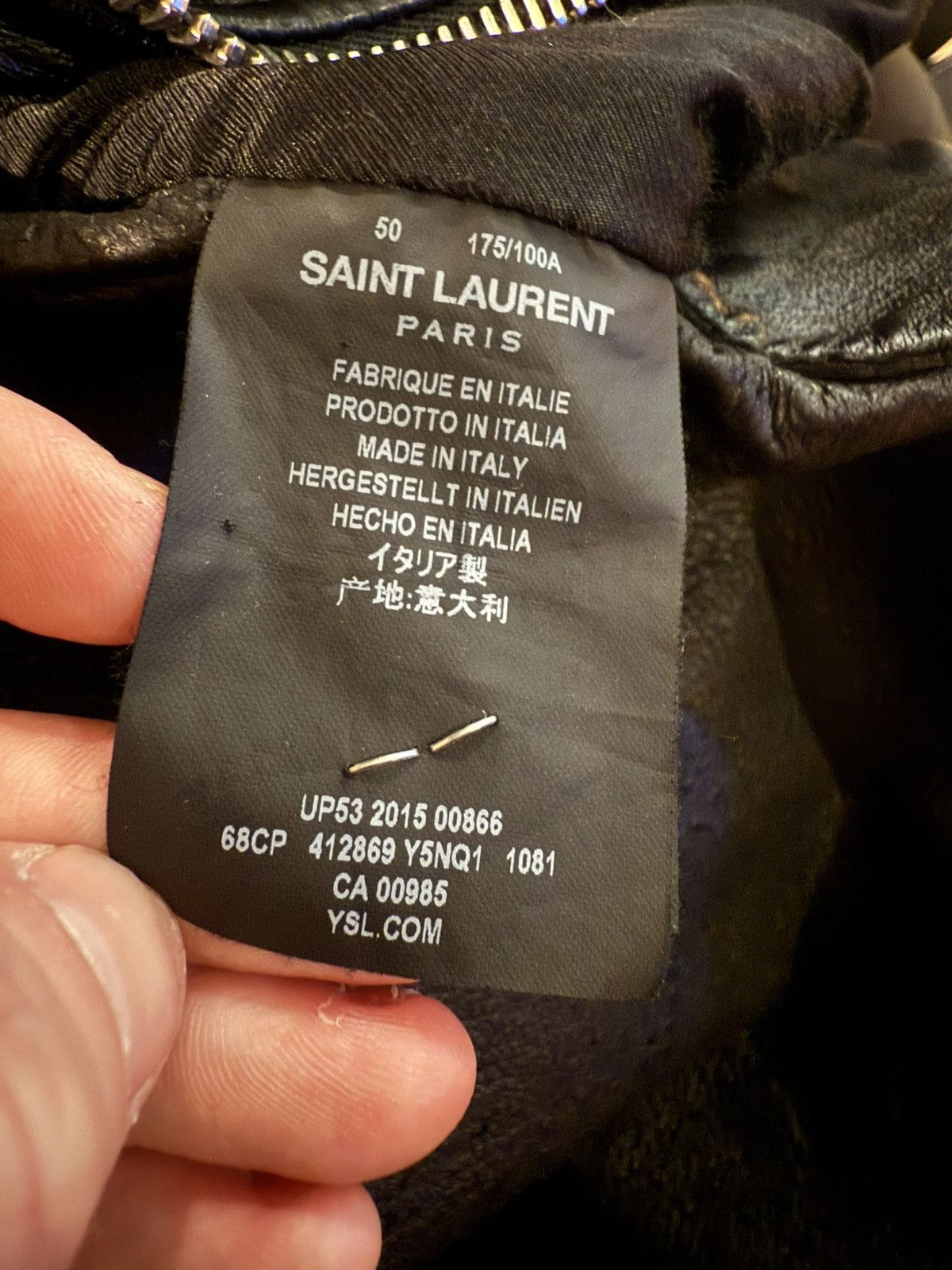 Saint Laurent Paris AW15 Saint Laurent Studded Fringe Leather Jacket Size US L / EU 52-54 / 3 - 7 Thumbnail
