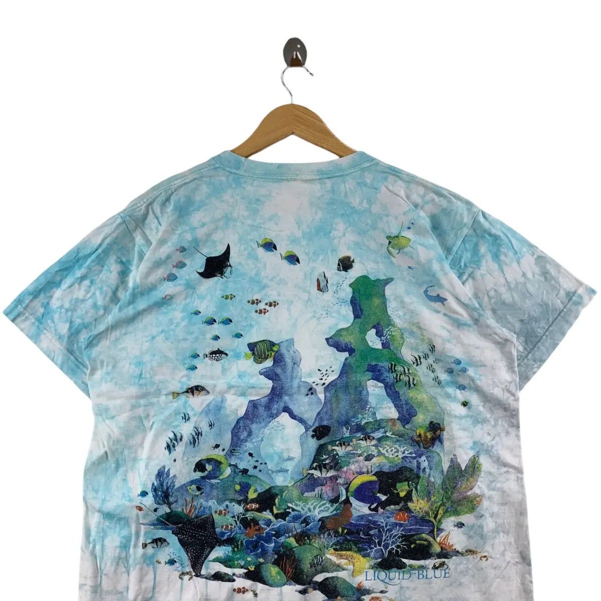 Vintage Vintage 90’ FLYBEANS CORAL REEF Aquatic Paradise Tee Shirt Size L / US 10 / IT 46 - 4 Thumbnail