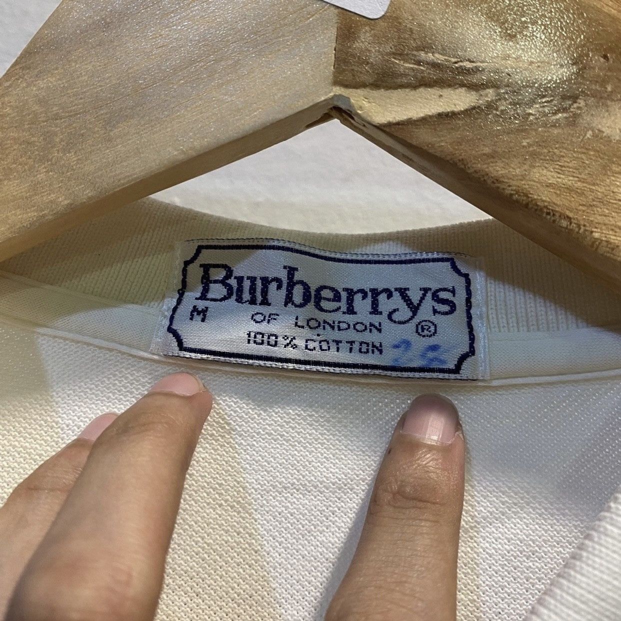 Burberry VINTAGE‼️Burberrys Of London White men’s polo shirt M Size US M / EU 48-50 / 2 - 10 Thumbnail